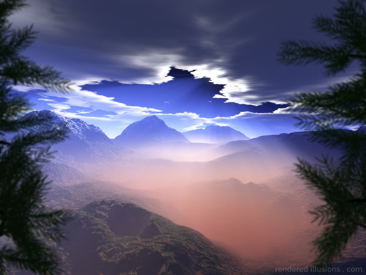 Mountains Peaks Clouds Wallpapers