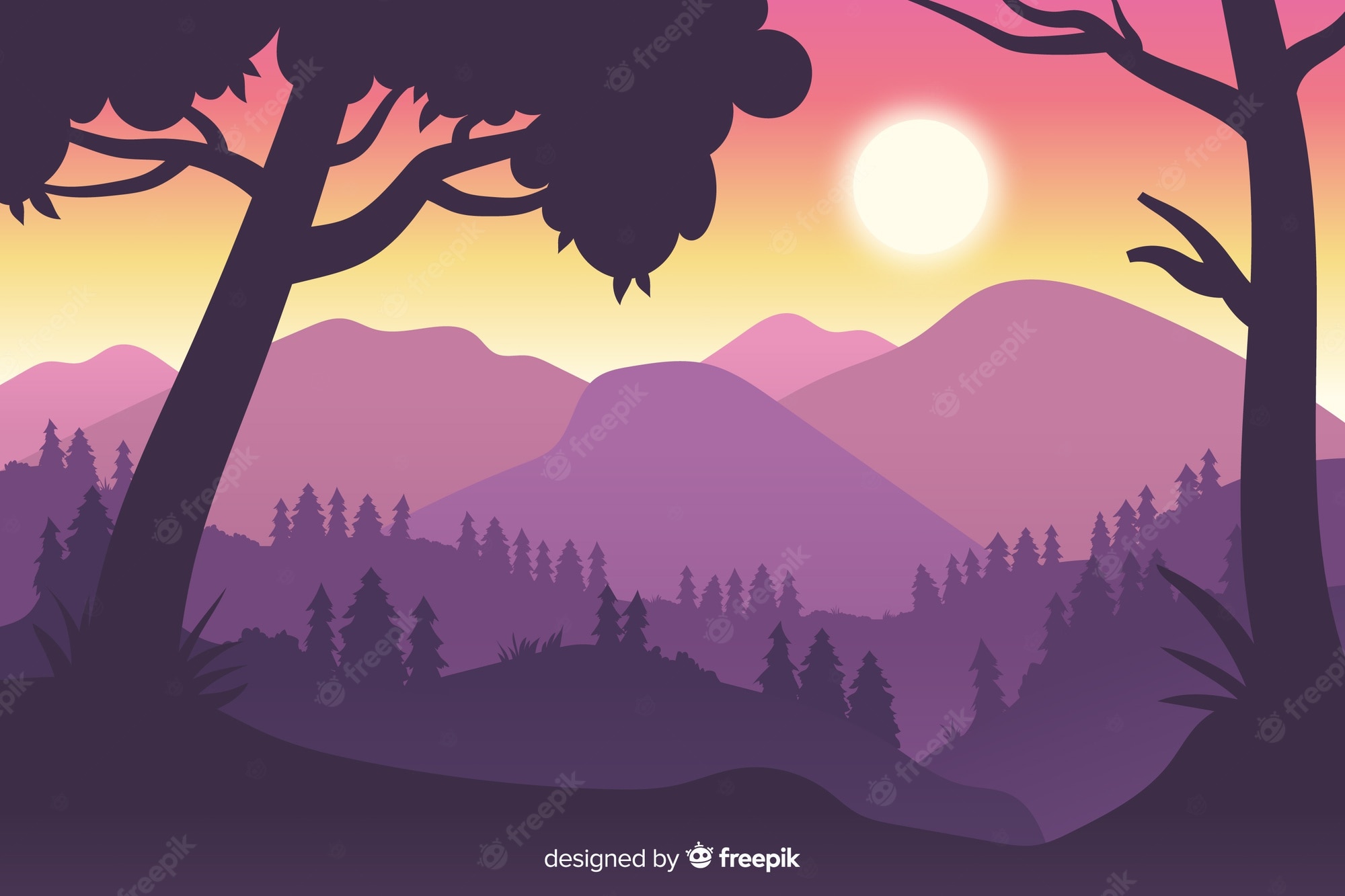 Mountains Silhouette Wallpapers