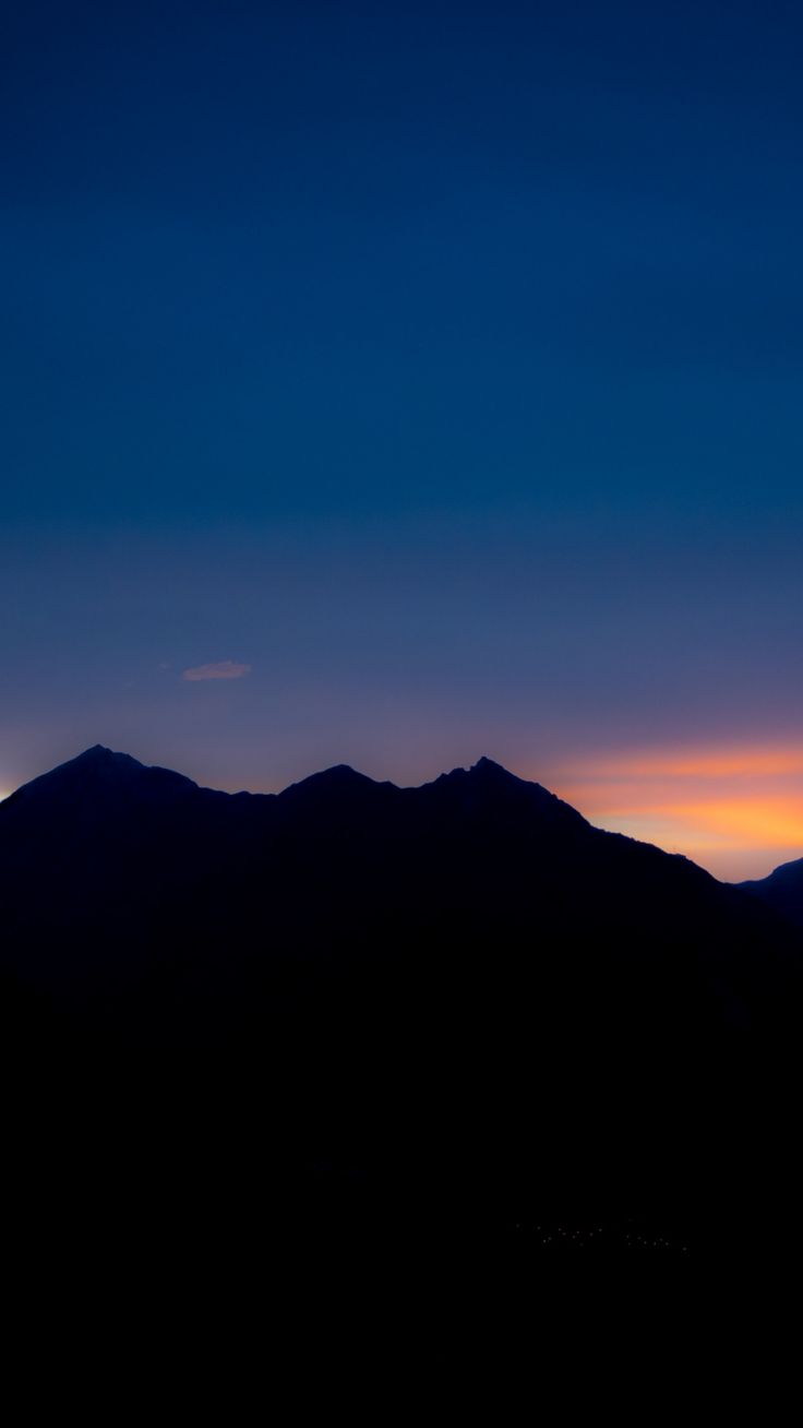 Mountains Silhouette During Sunset Wallpapers