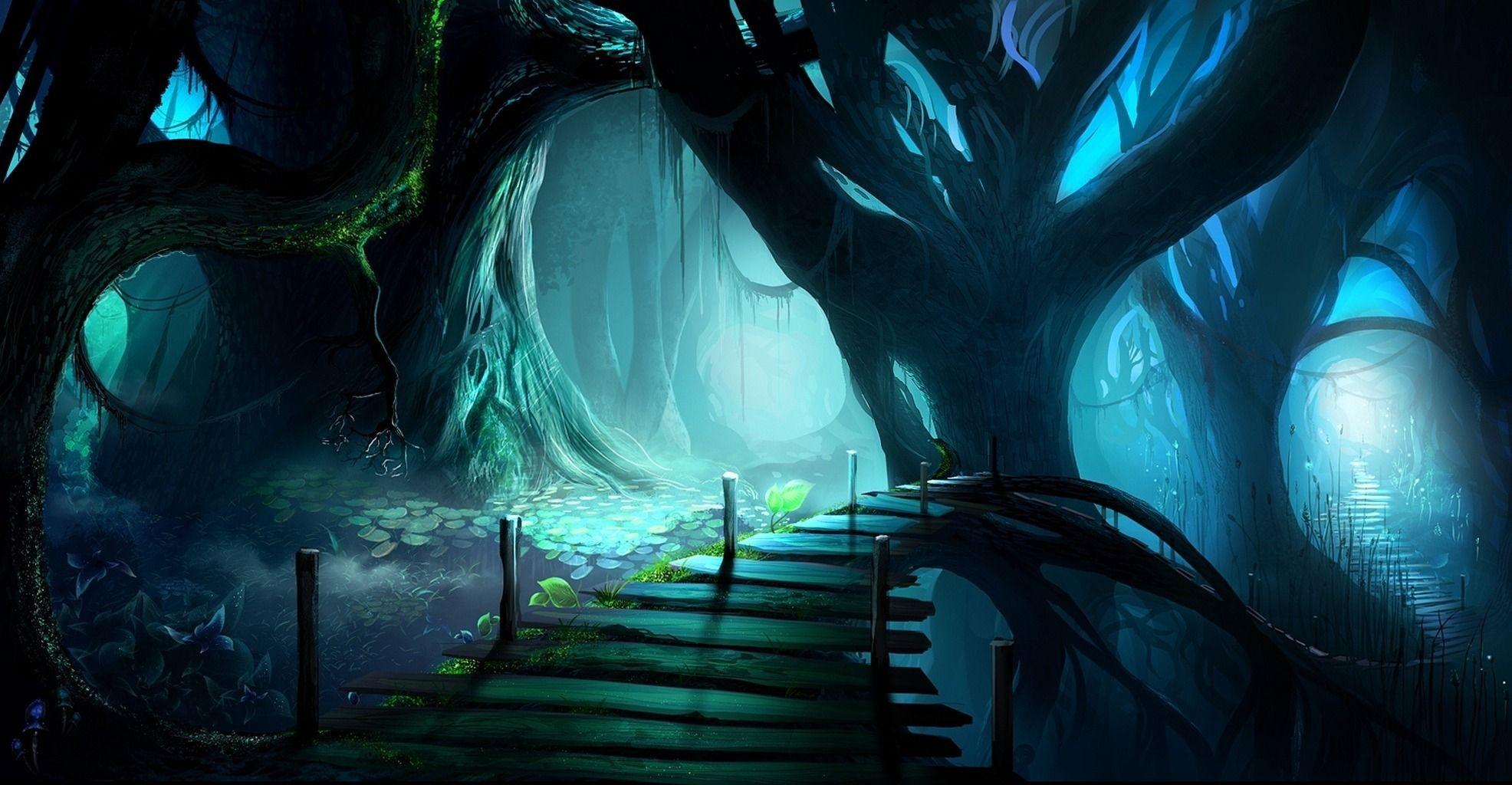 Mysterious Forest Art Wallpapers