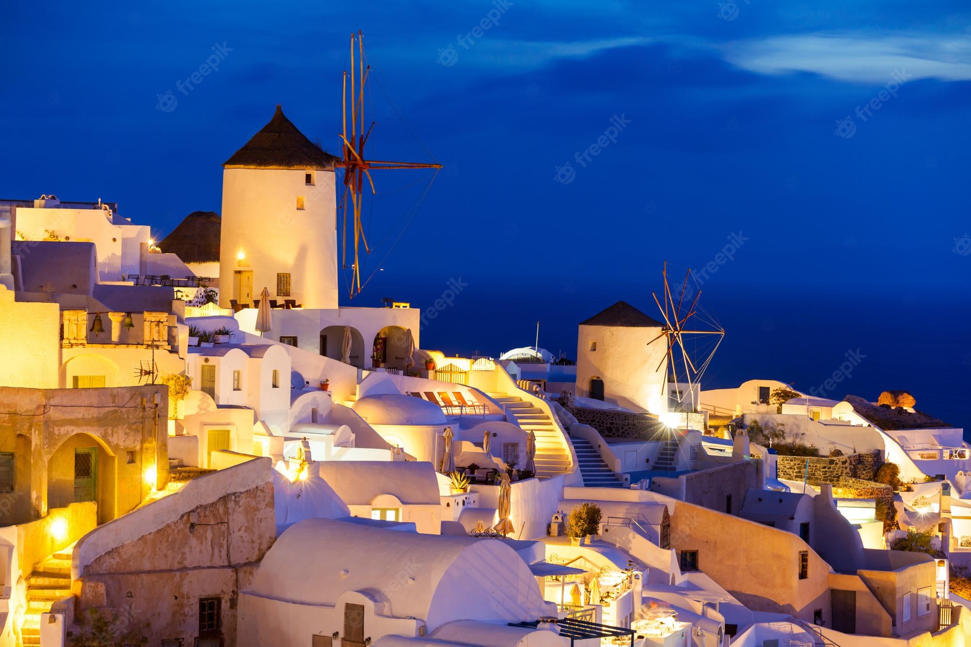 Night Windmill Buildings Wallpapers
