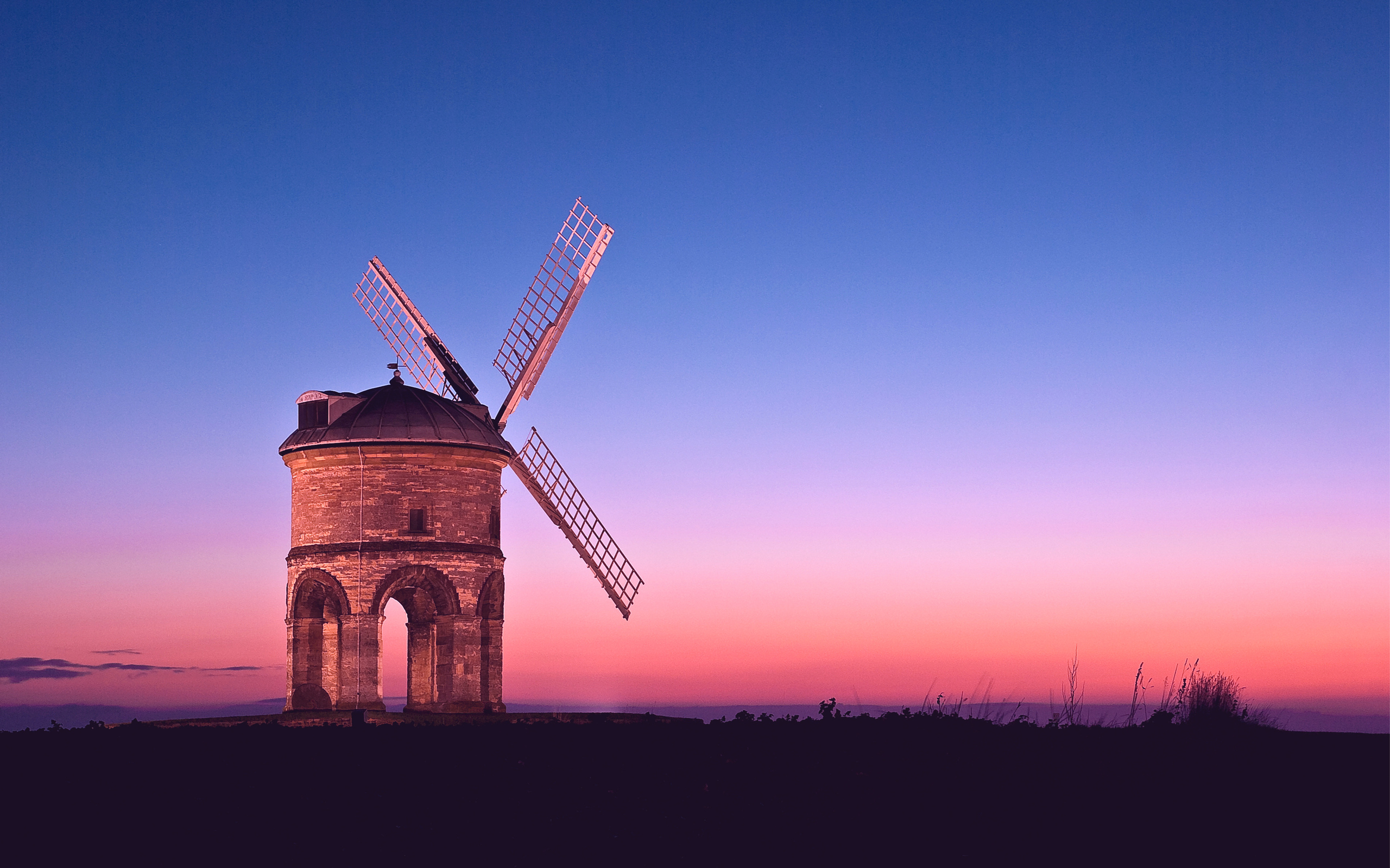 Night Windmill Buildings Wallpapers