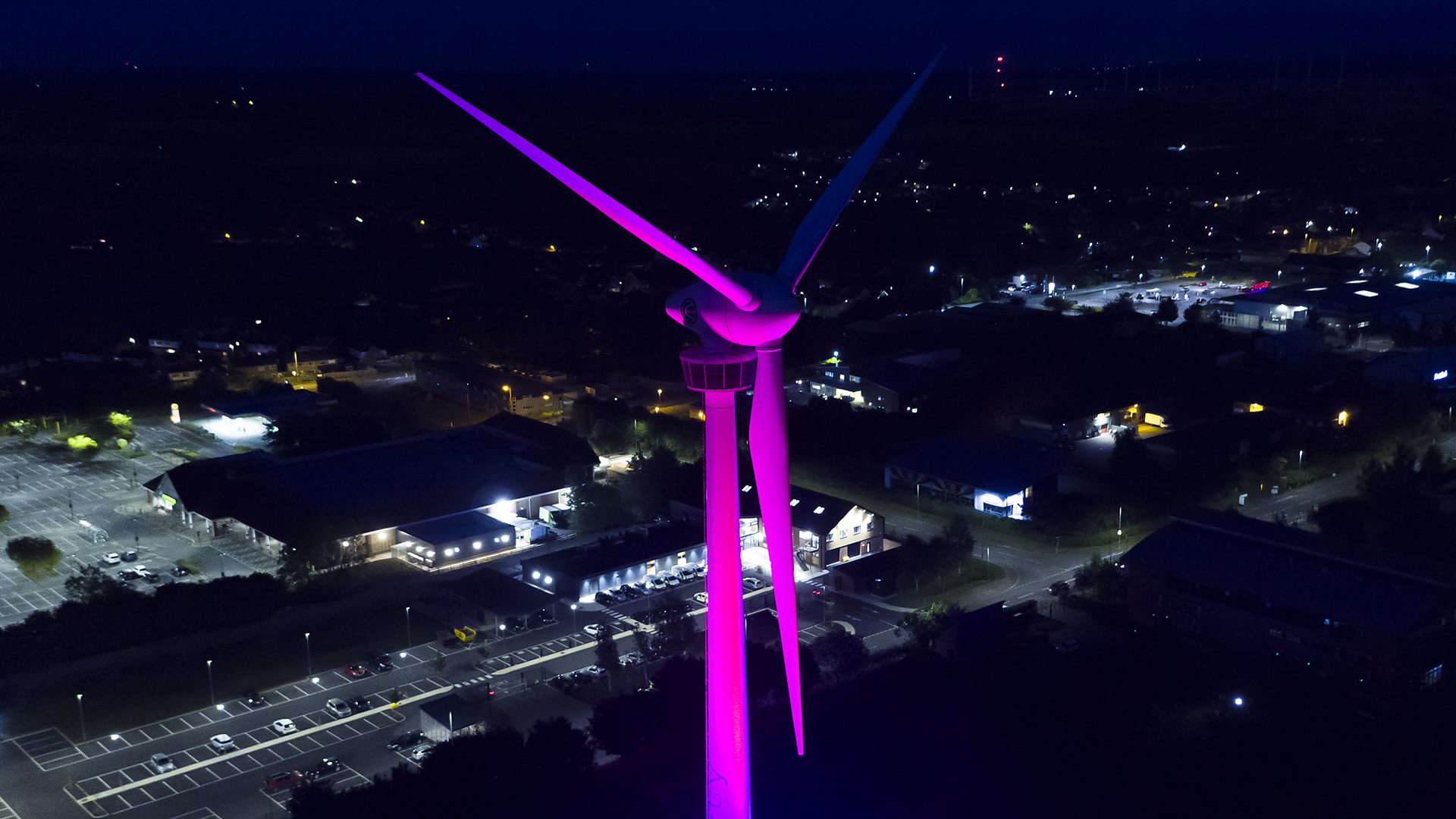 Night Windmill Buildings Wallpapers