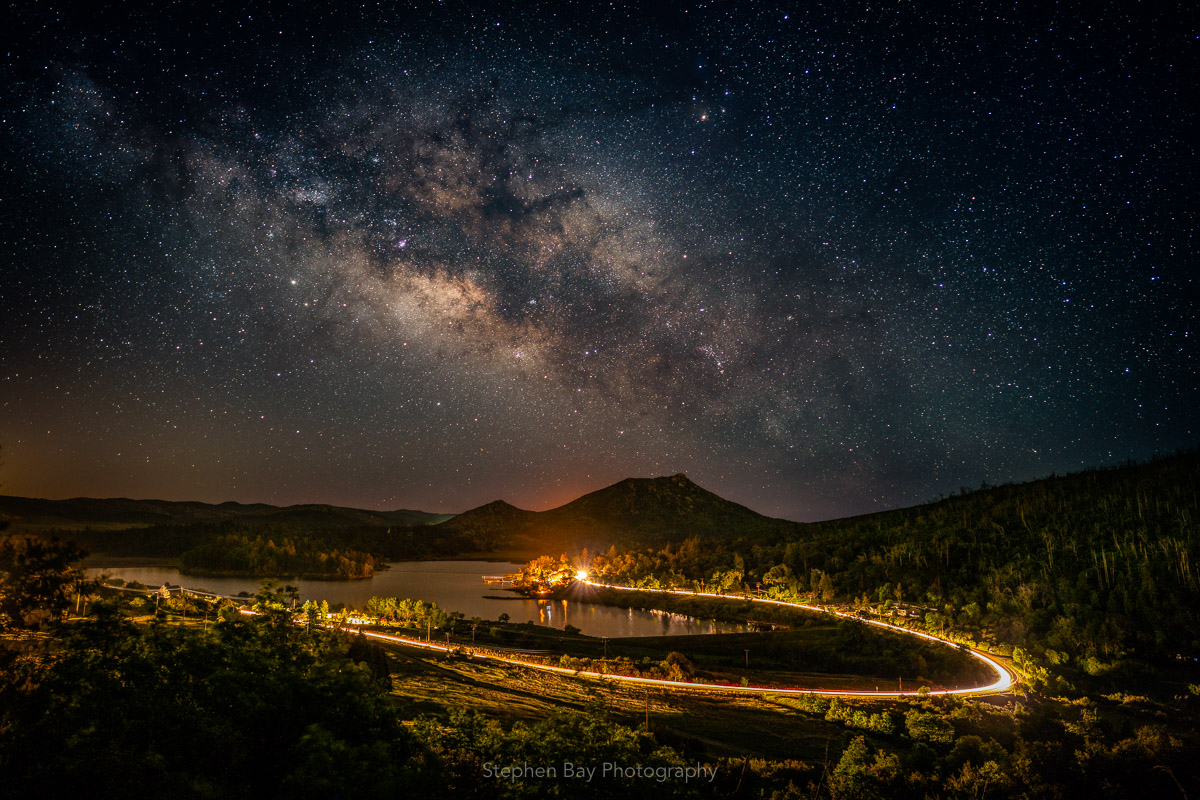 Ocean Pier Under Milky Way Sky Wallpapers