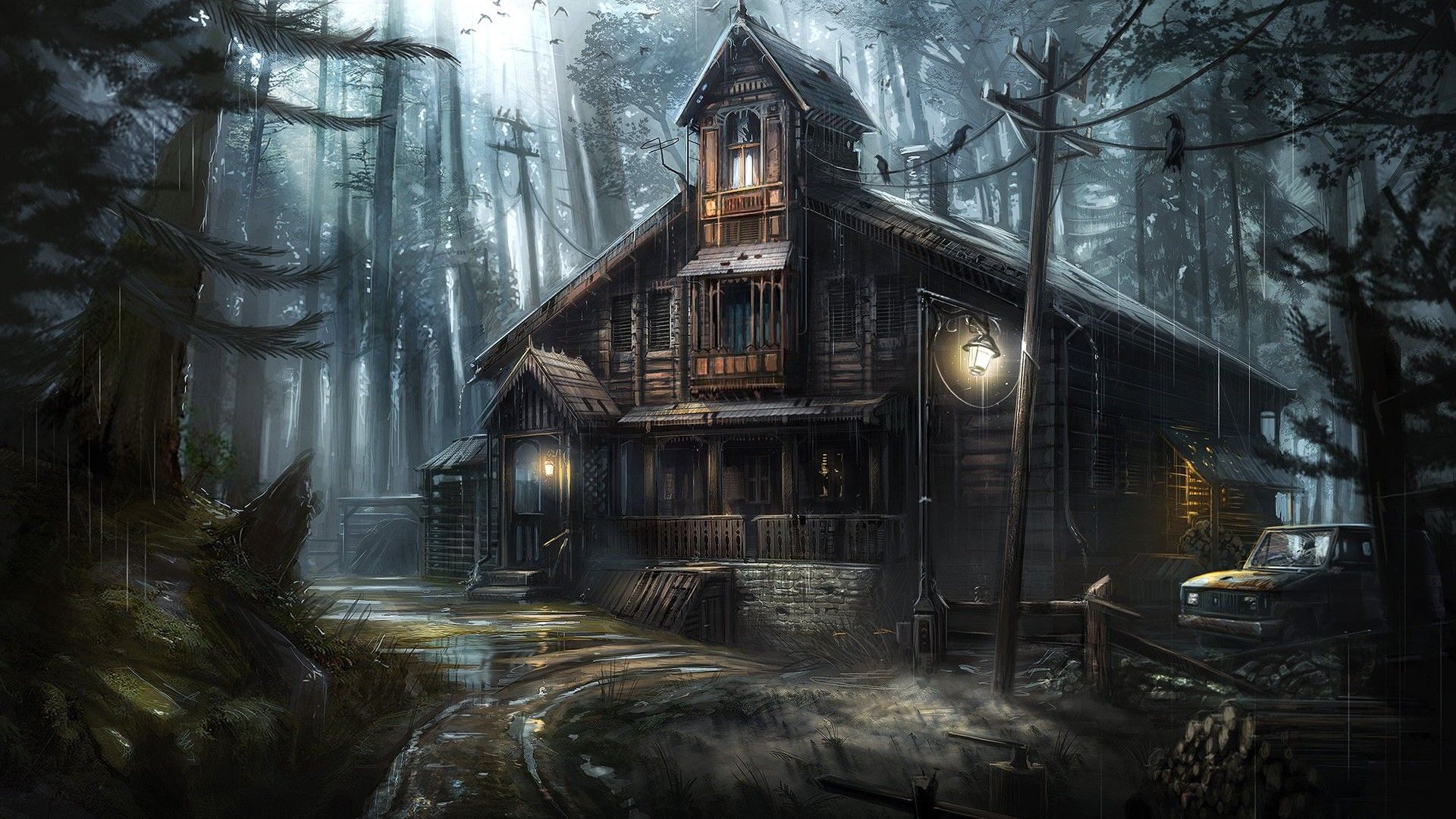 Old House In Forest Wallpapers