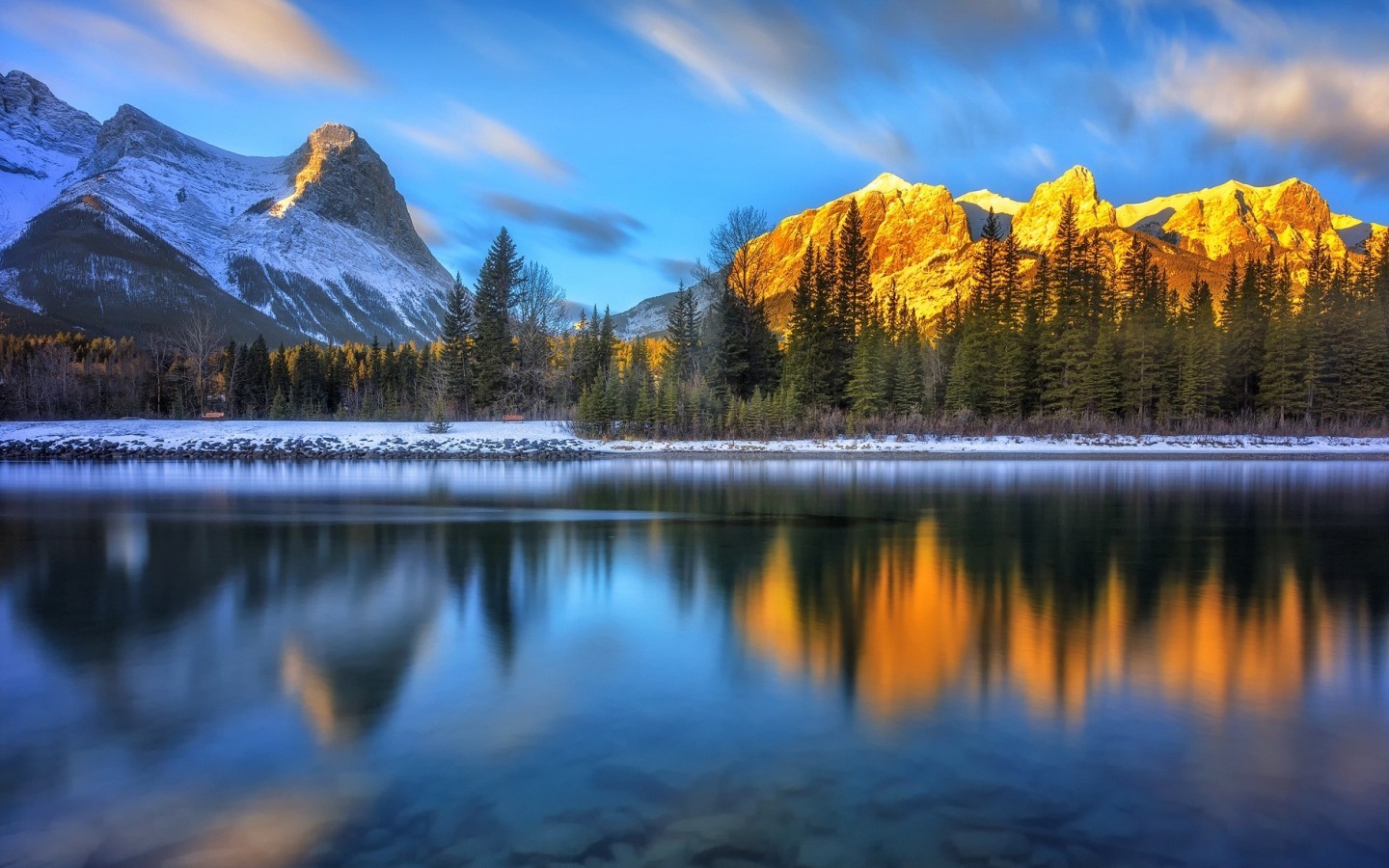 Ontario Mountains Reflection Lake Wallpapers