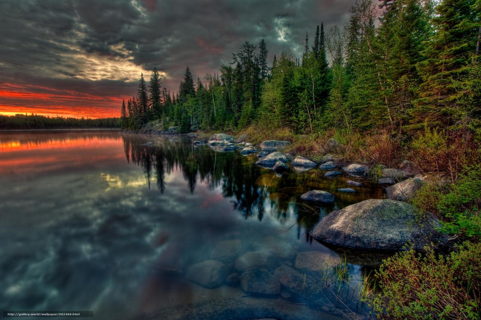 Ontario Mountains Reflection Lake Wallpapers