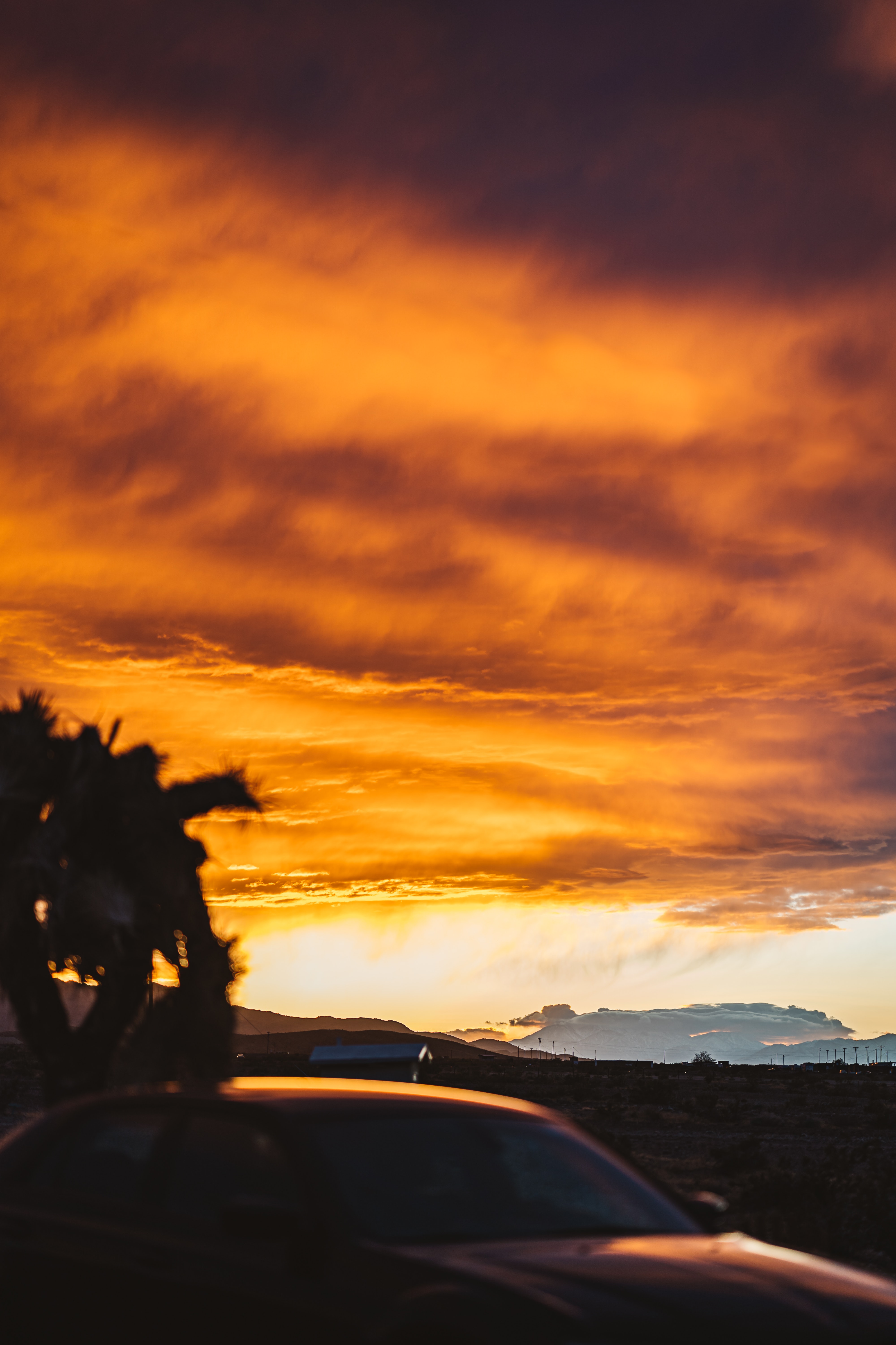 Orange Cloud In Countryside Wallpapers