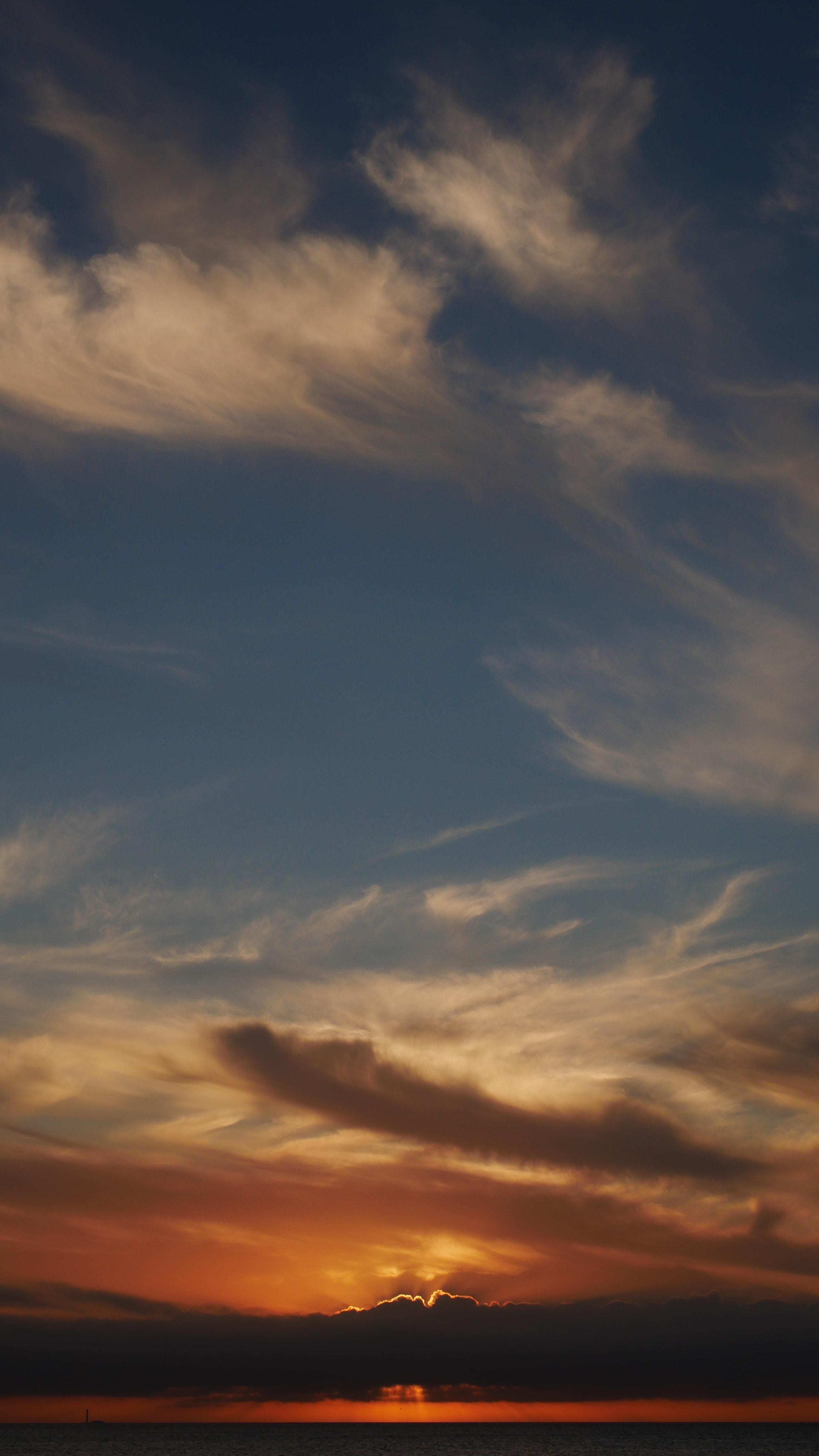 Orange Moon Near The Horizon Wallpapers