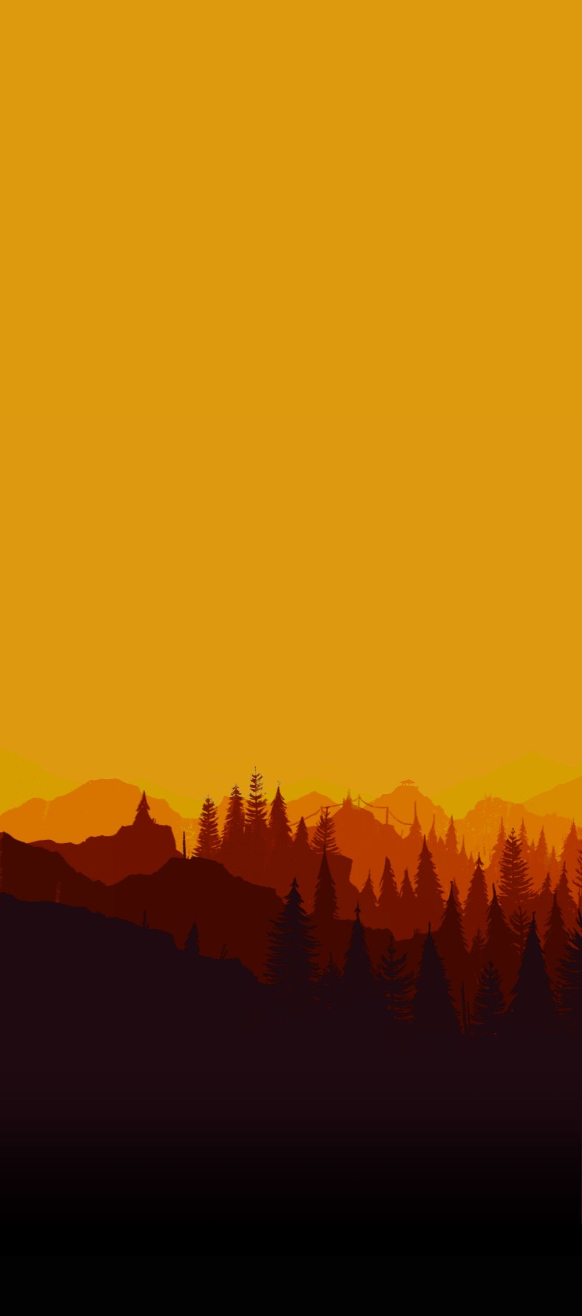 Orange Sunrise At Hills Wallpapers