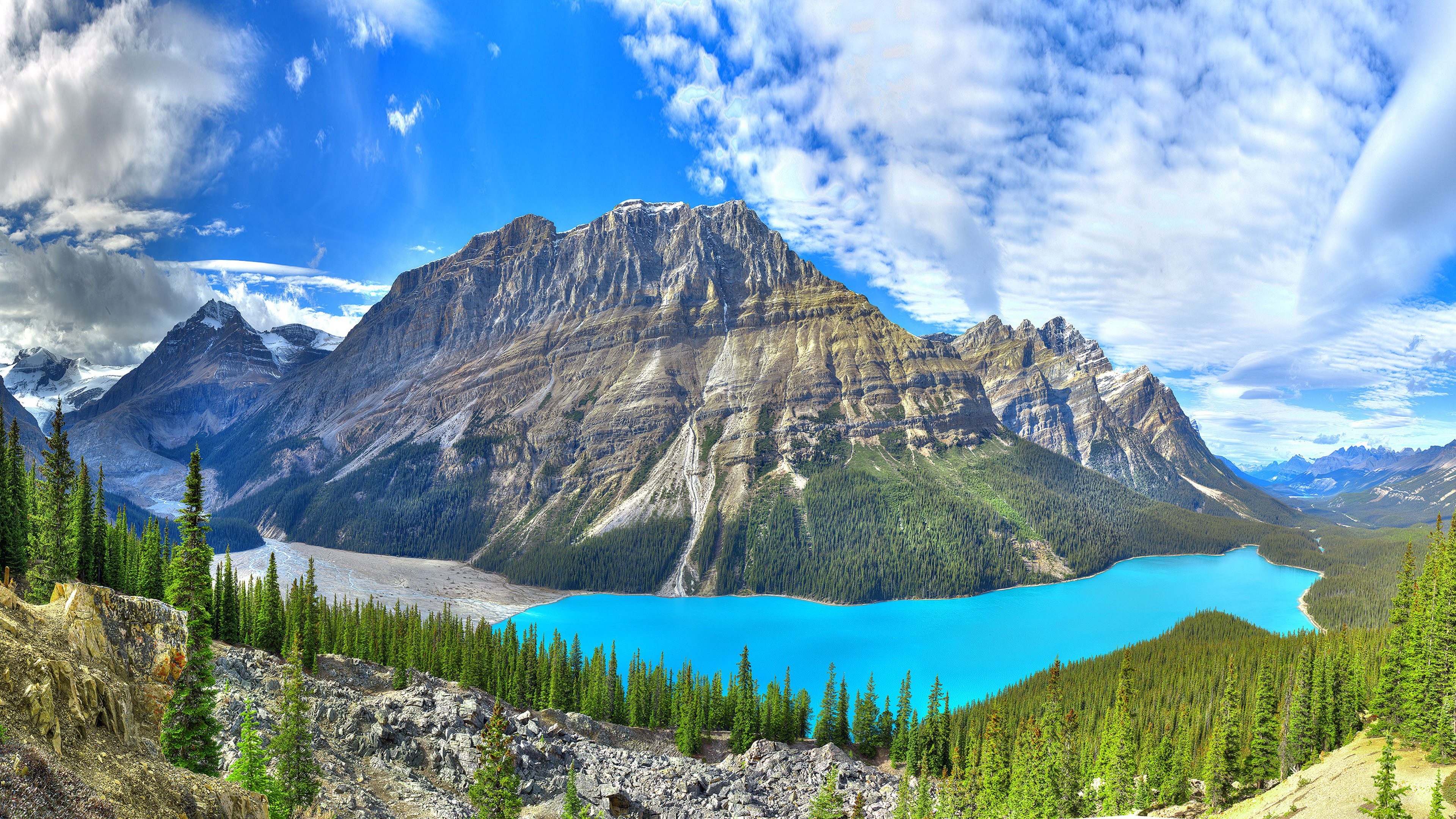 Peyto Lake Canada Mountains Wallpapers
