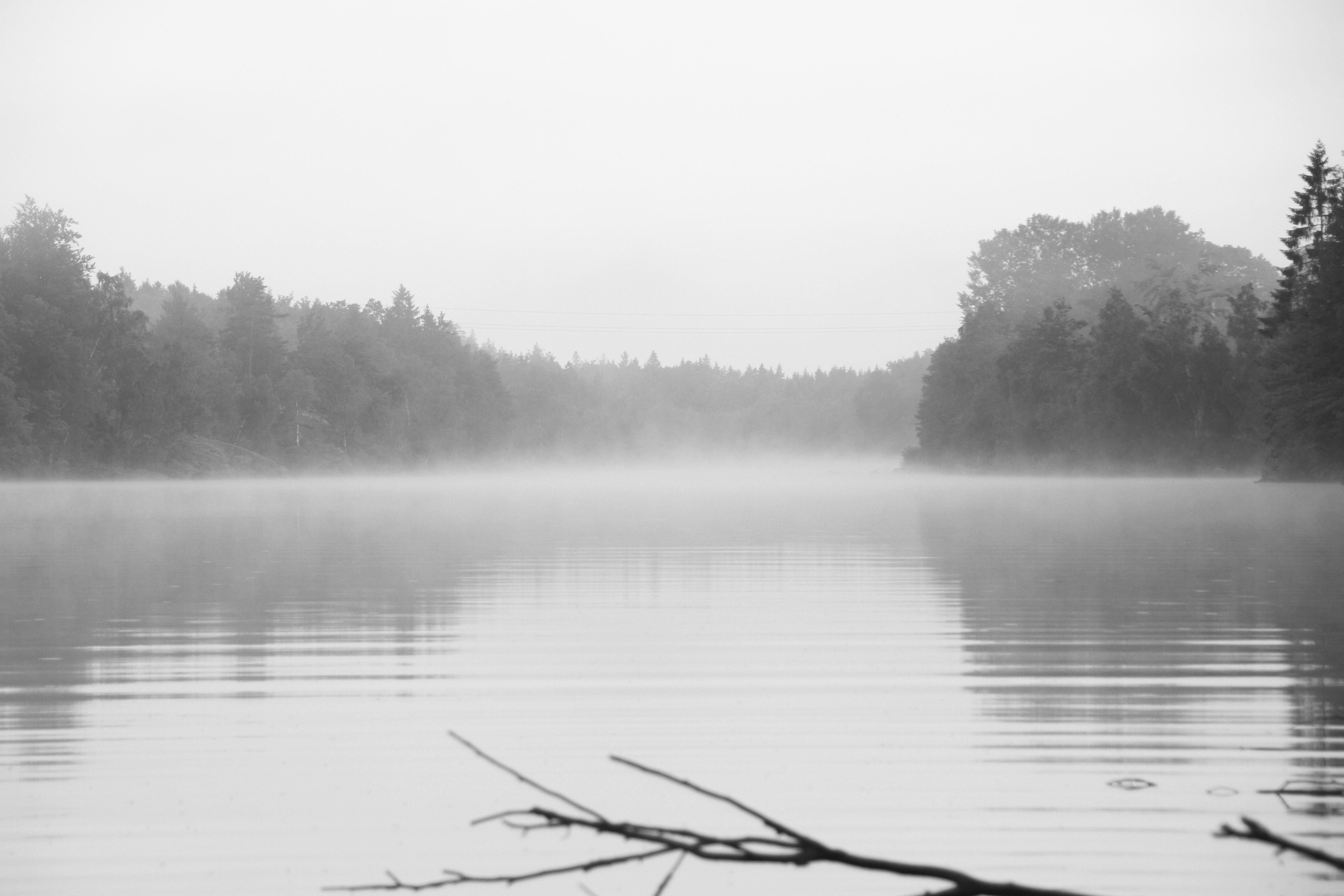 Pier And Foggy Lake Wallpapers