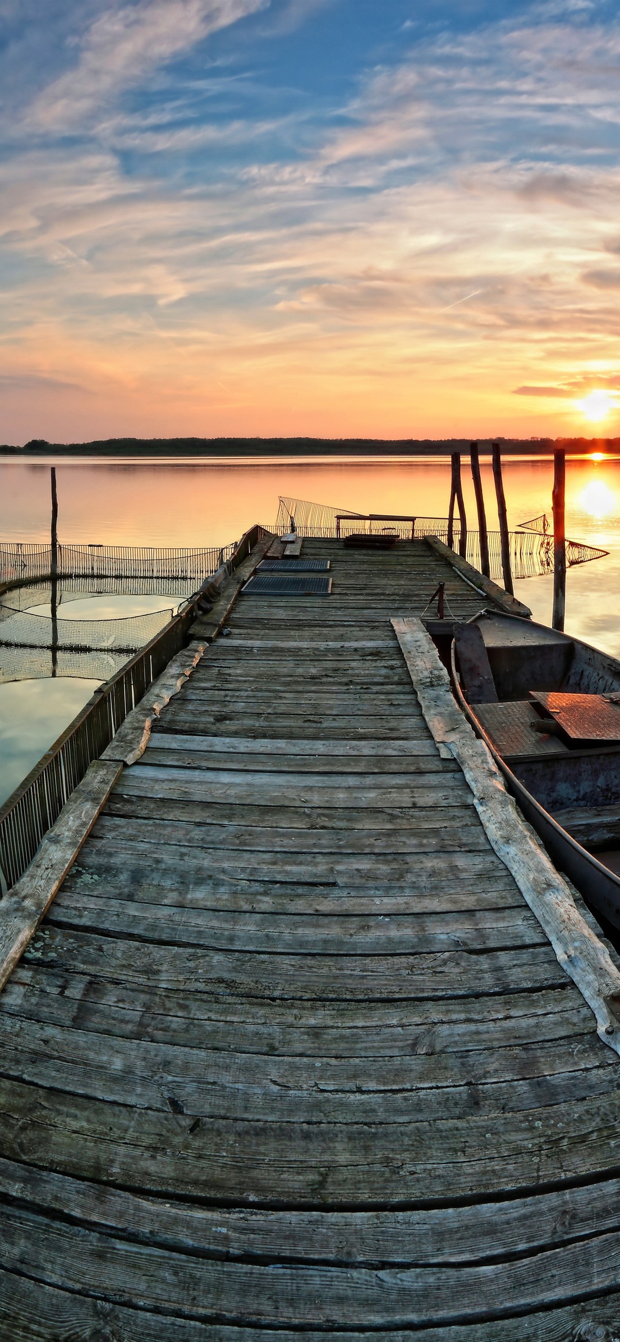 Pier At Sunset Wallpapers