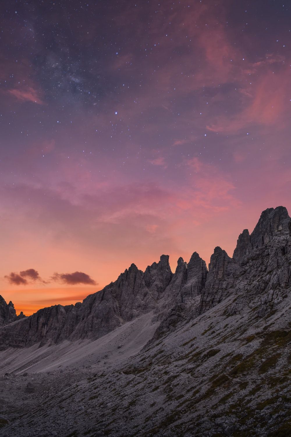 Purple Blu Sky And Mountains Rock Wallpapers