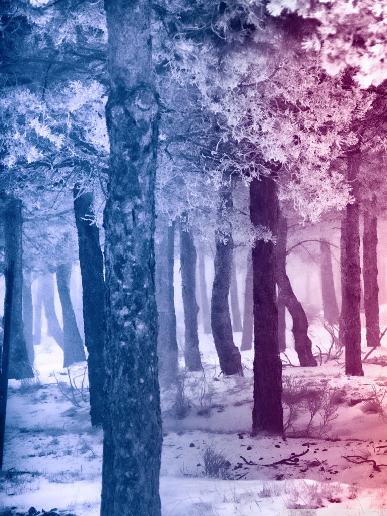 Purple Winter Forest Wallpapers