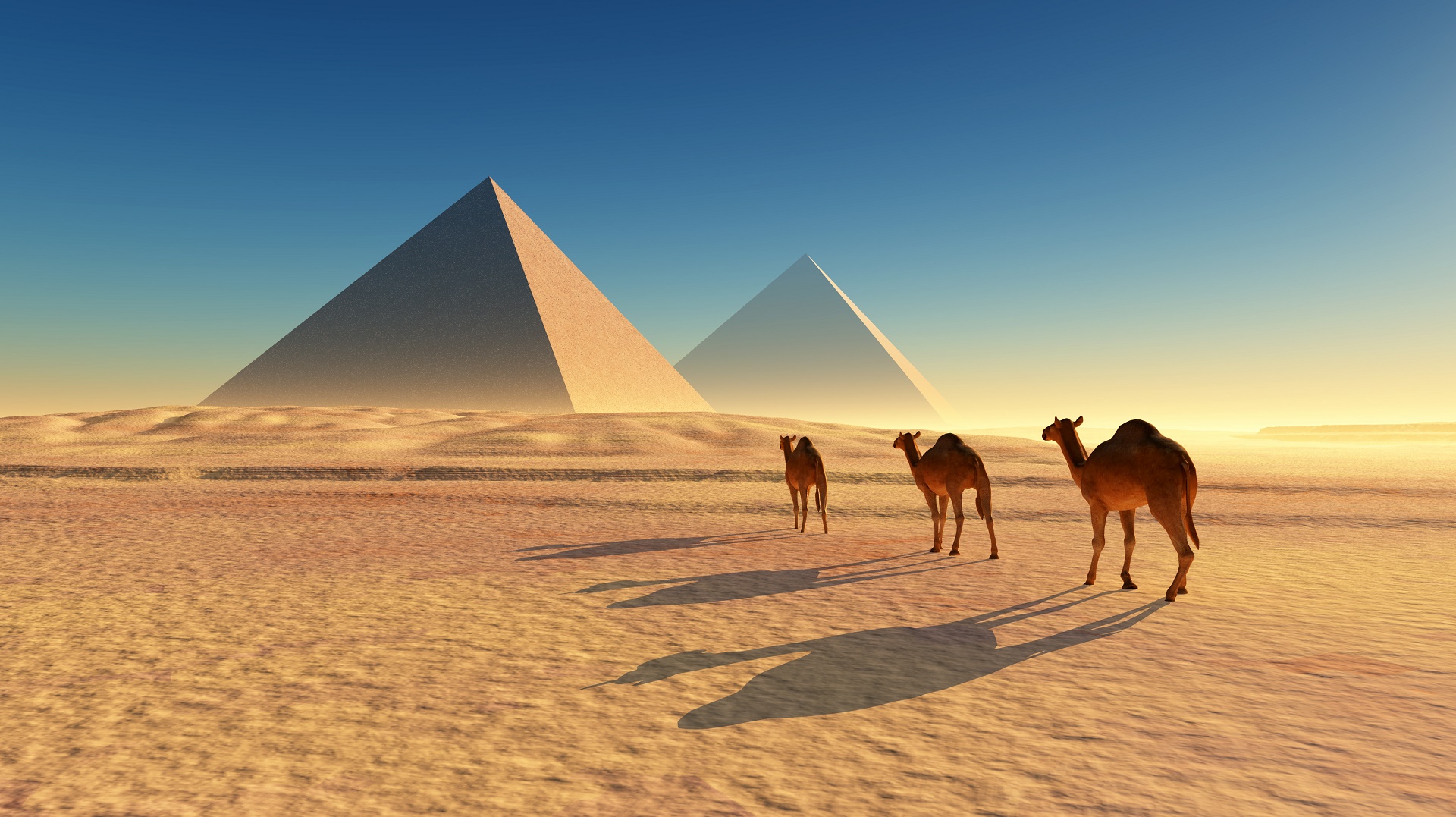 Pyramid In Desert Wallpapers