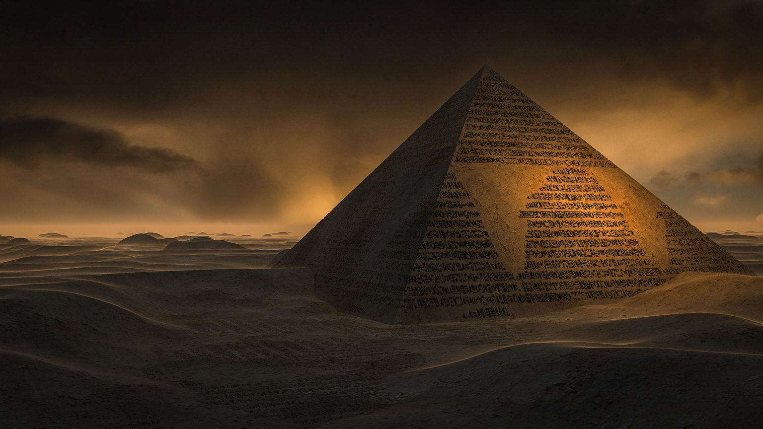 Pyramid In Desert Wallpapers