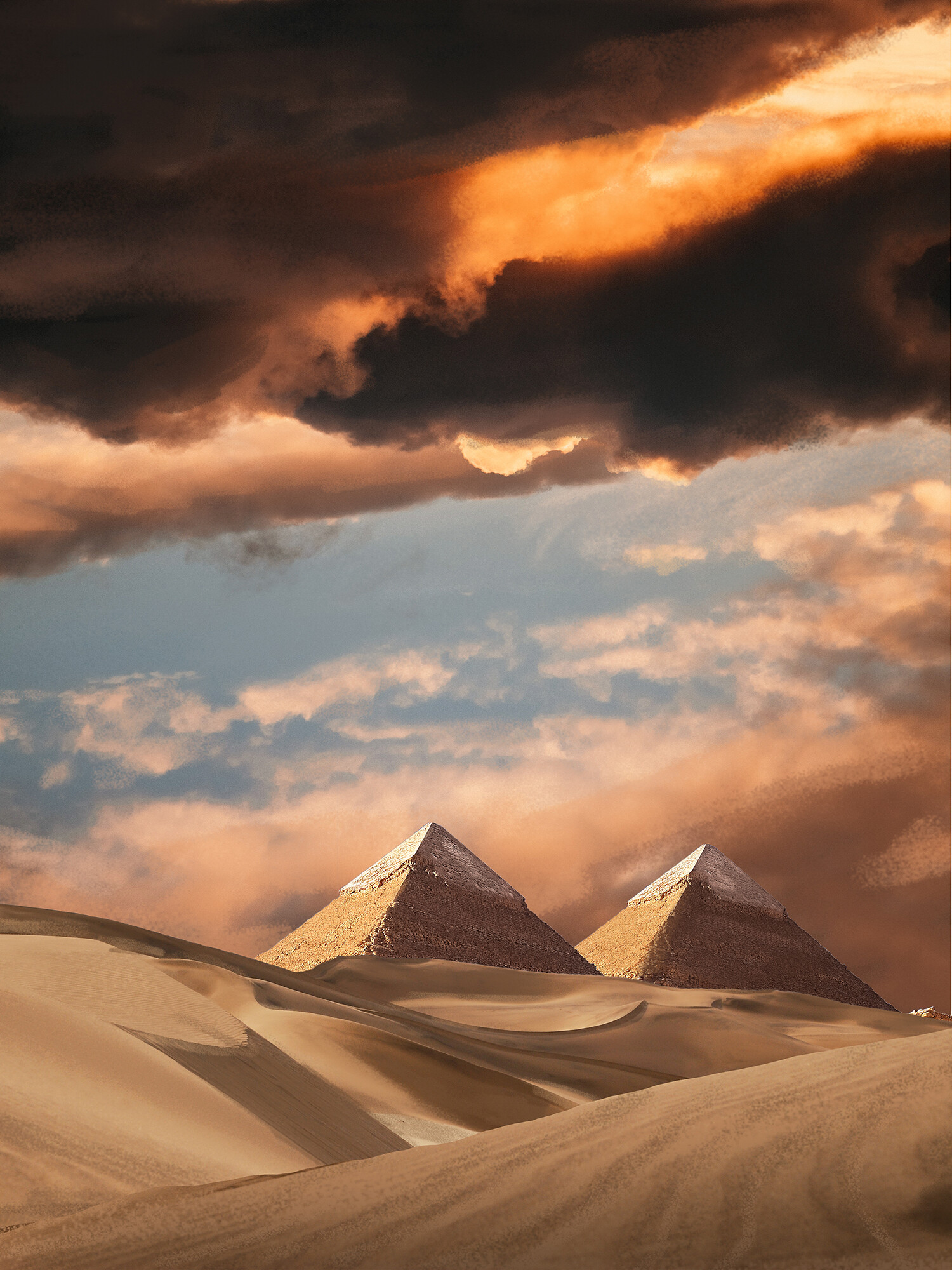 Pyramid In Desert Wallpapers