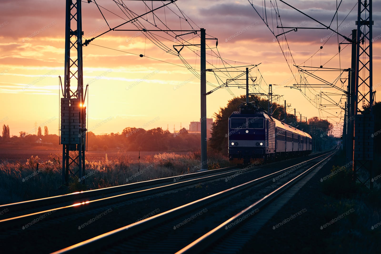 Railroad At Sunset Wallpapers