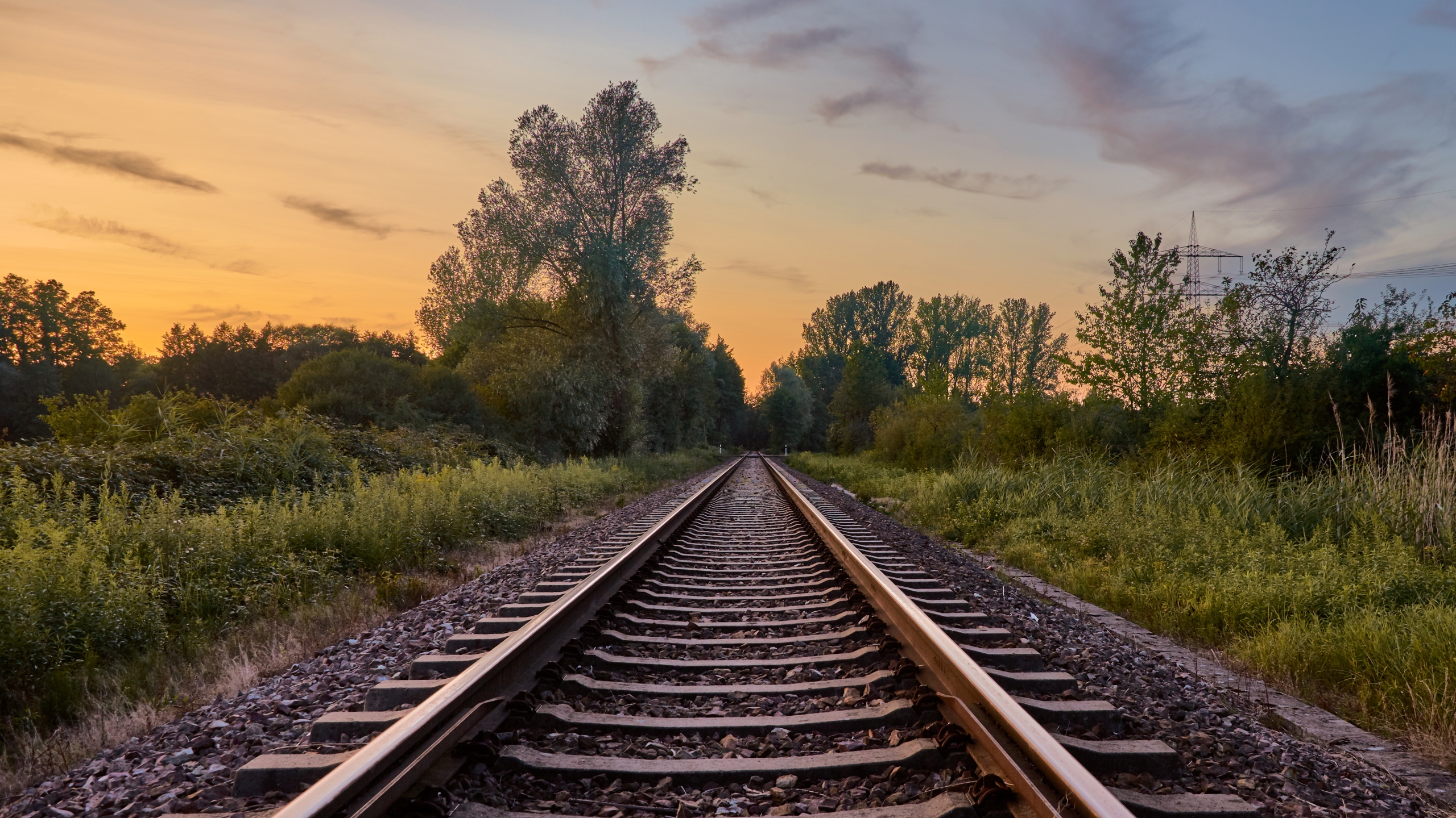 Railroad At Sunset Wallpapers