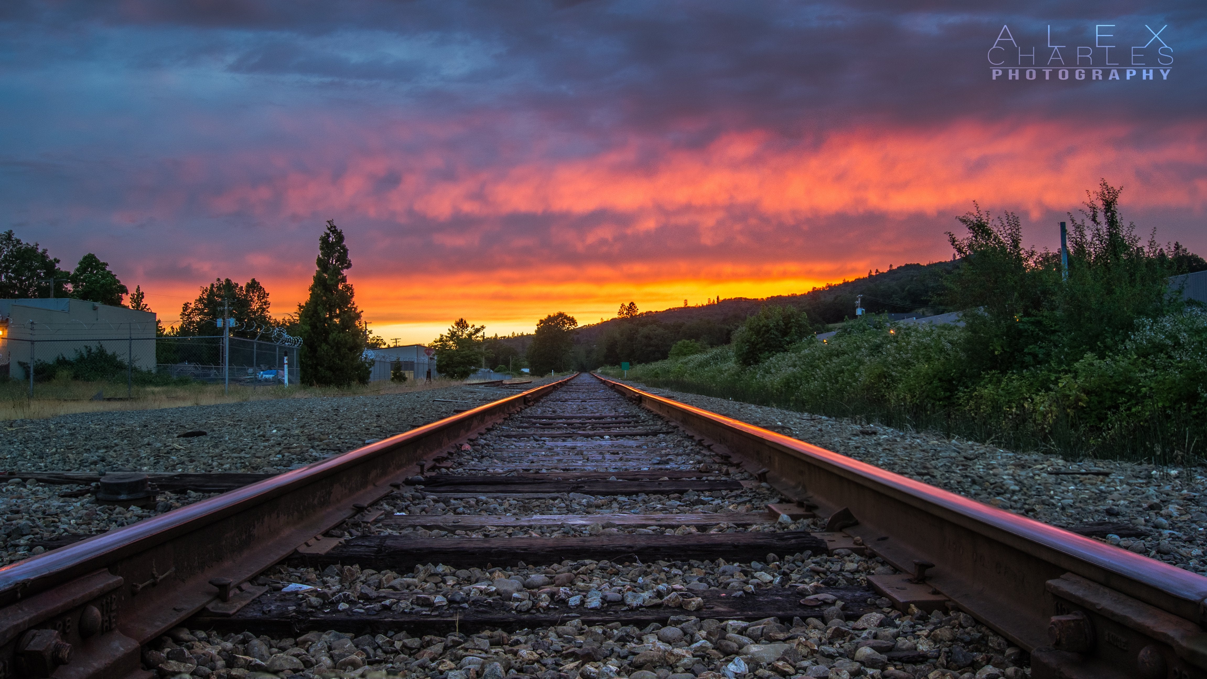 Railroad At Sunset Wallpapers