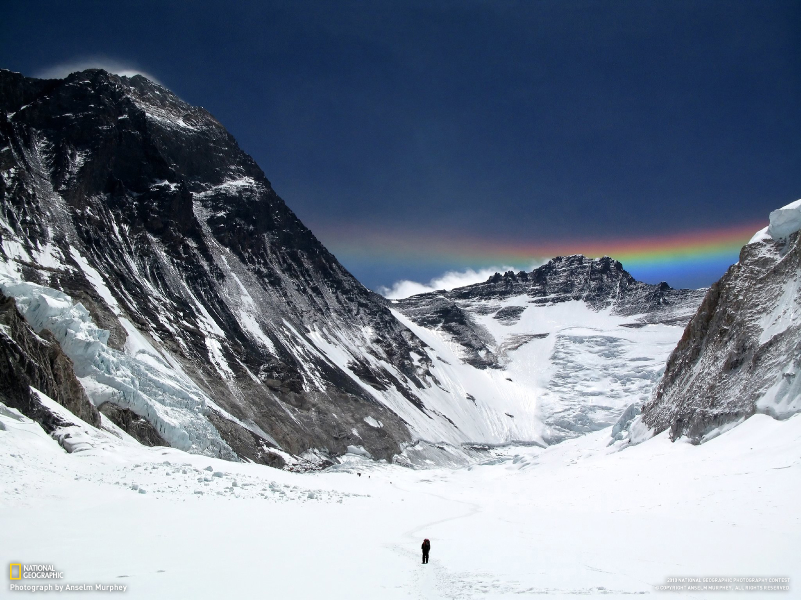 Rainbow Over Snowy Mountain Wallpapers