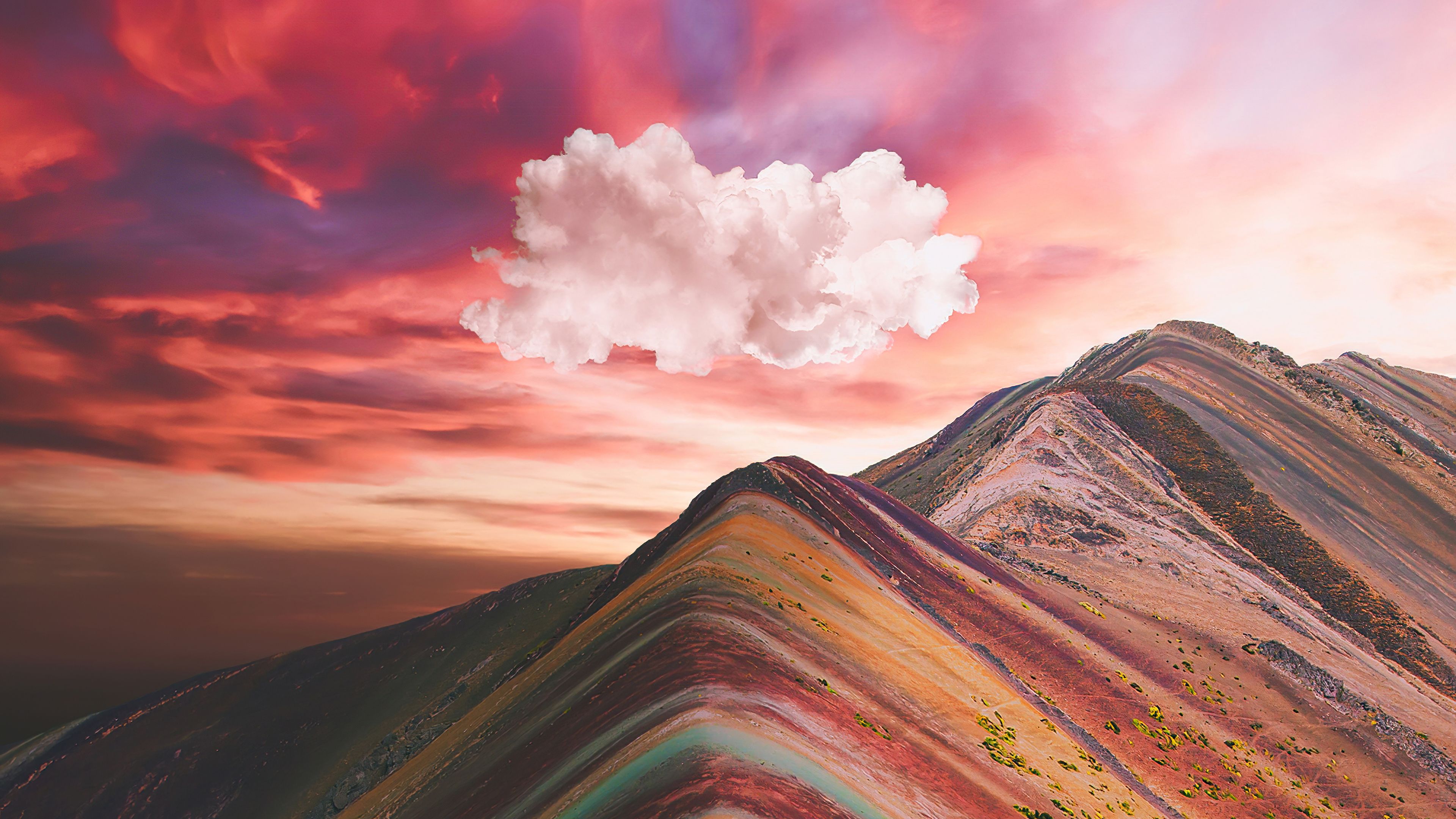 Rainbow Over Snowy Mountain Wallpapers