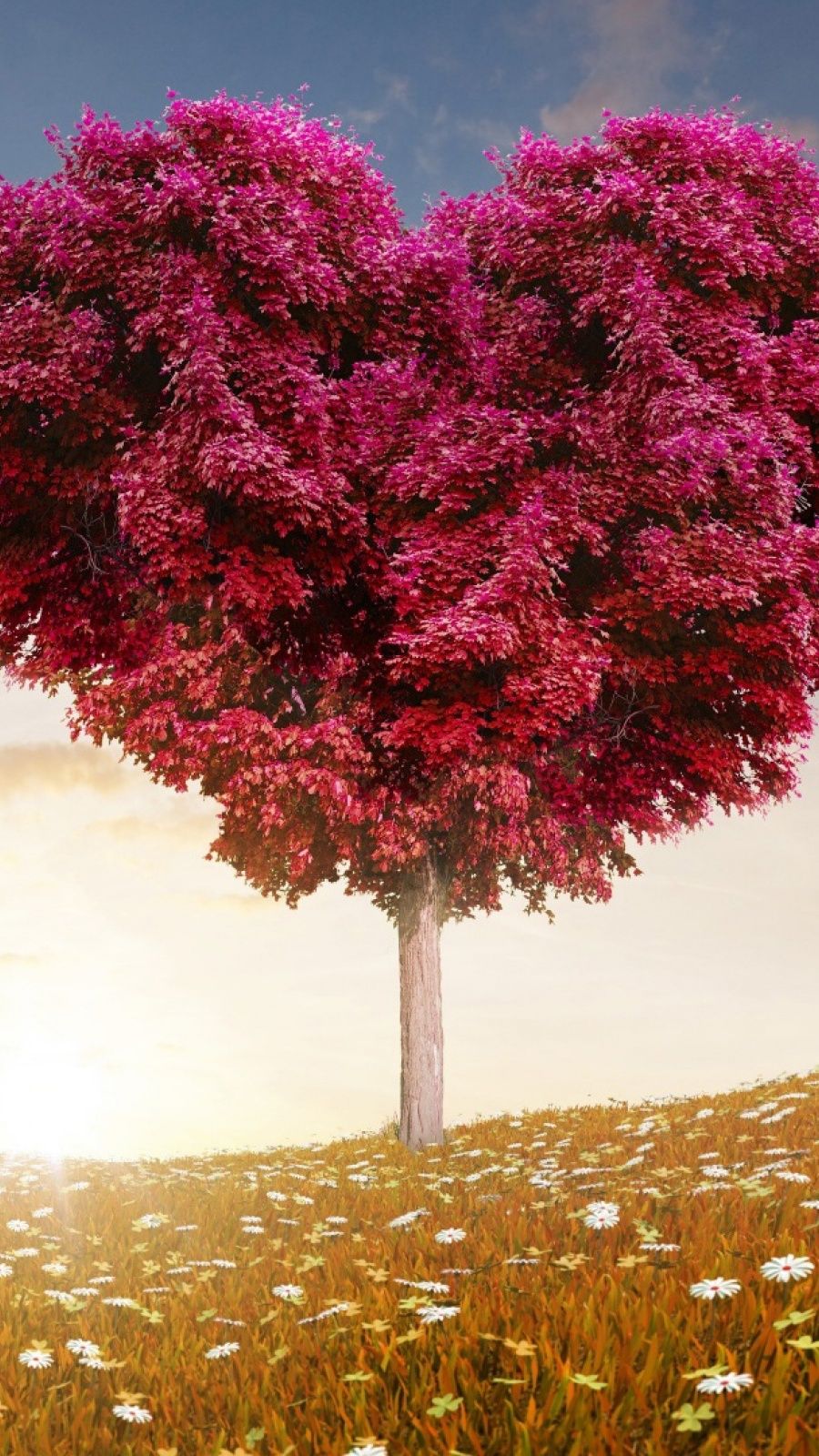 Red Heart Tree Wallpapers