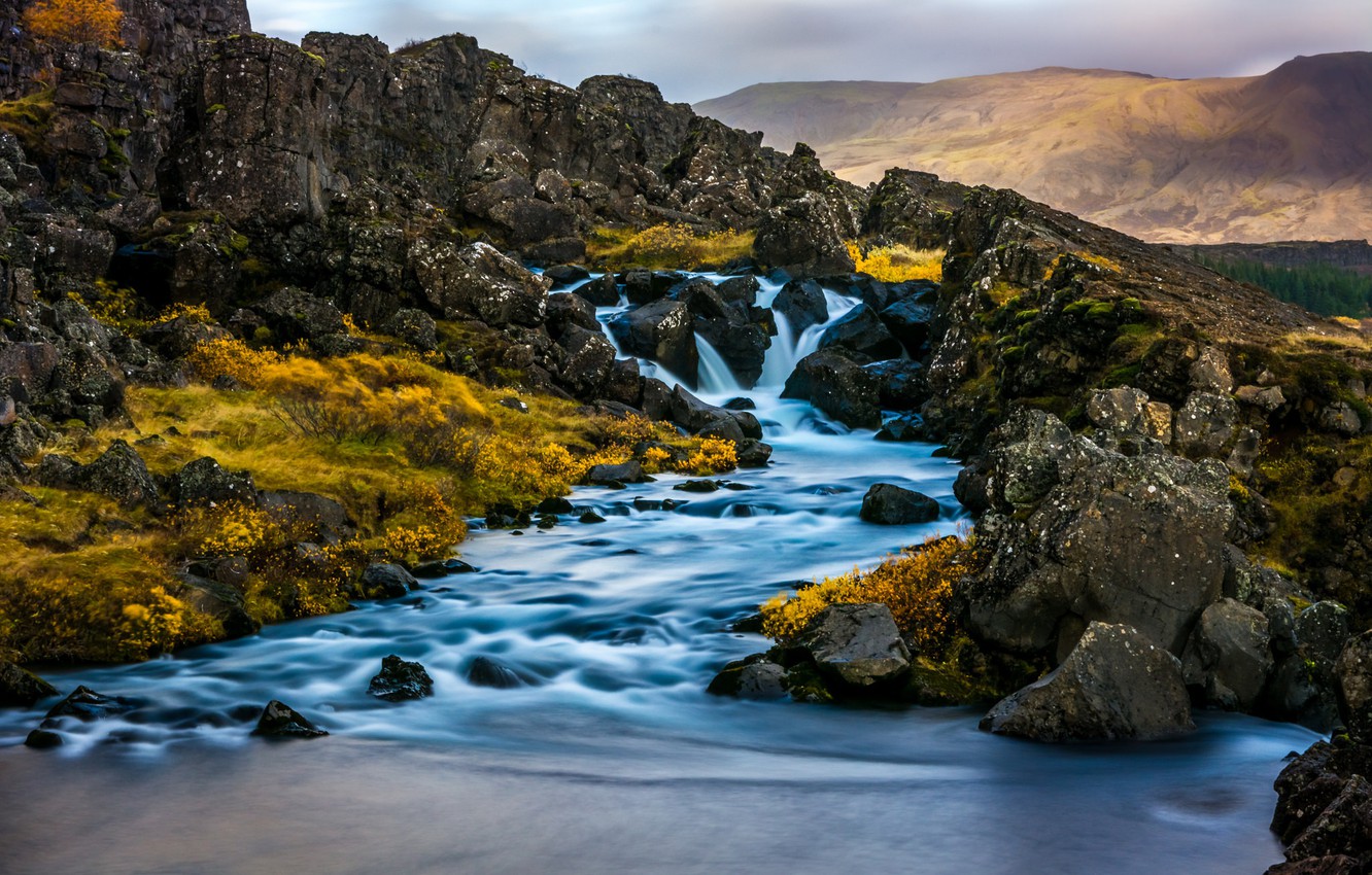 River Iceland Mountains Wallpapers