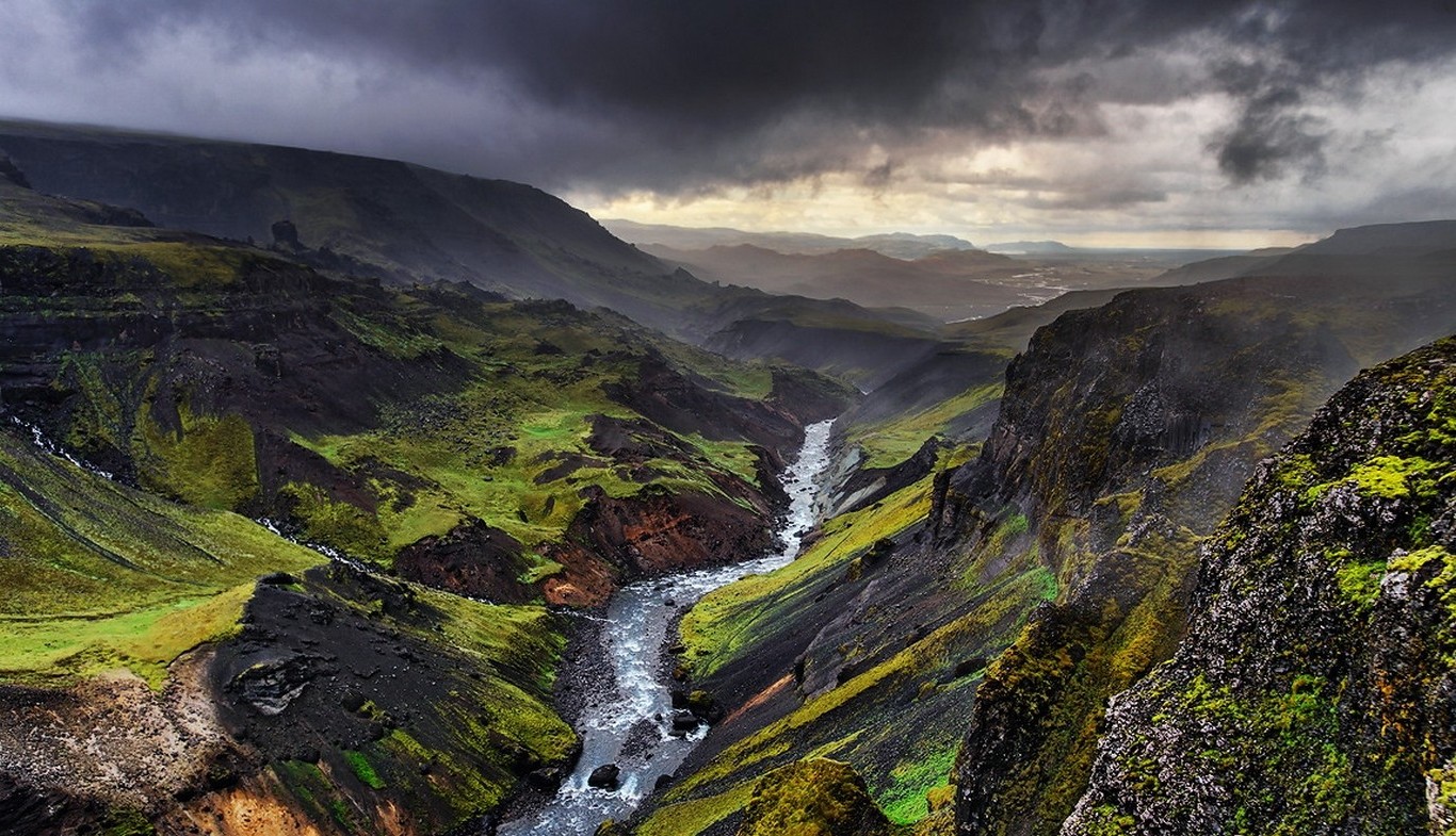 River Iceland Mountains Wallpapers