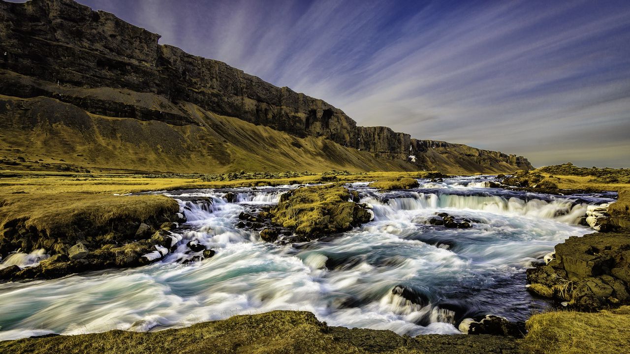 River Iceland Mountains Wallpapers