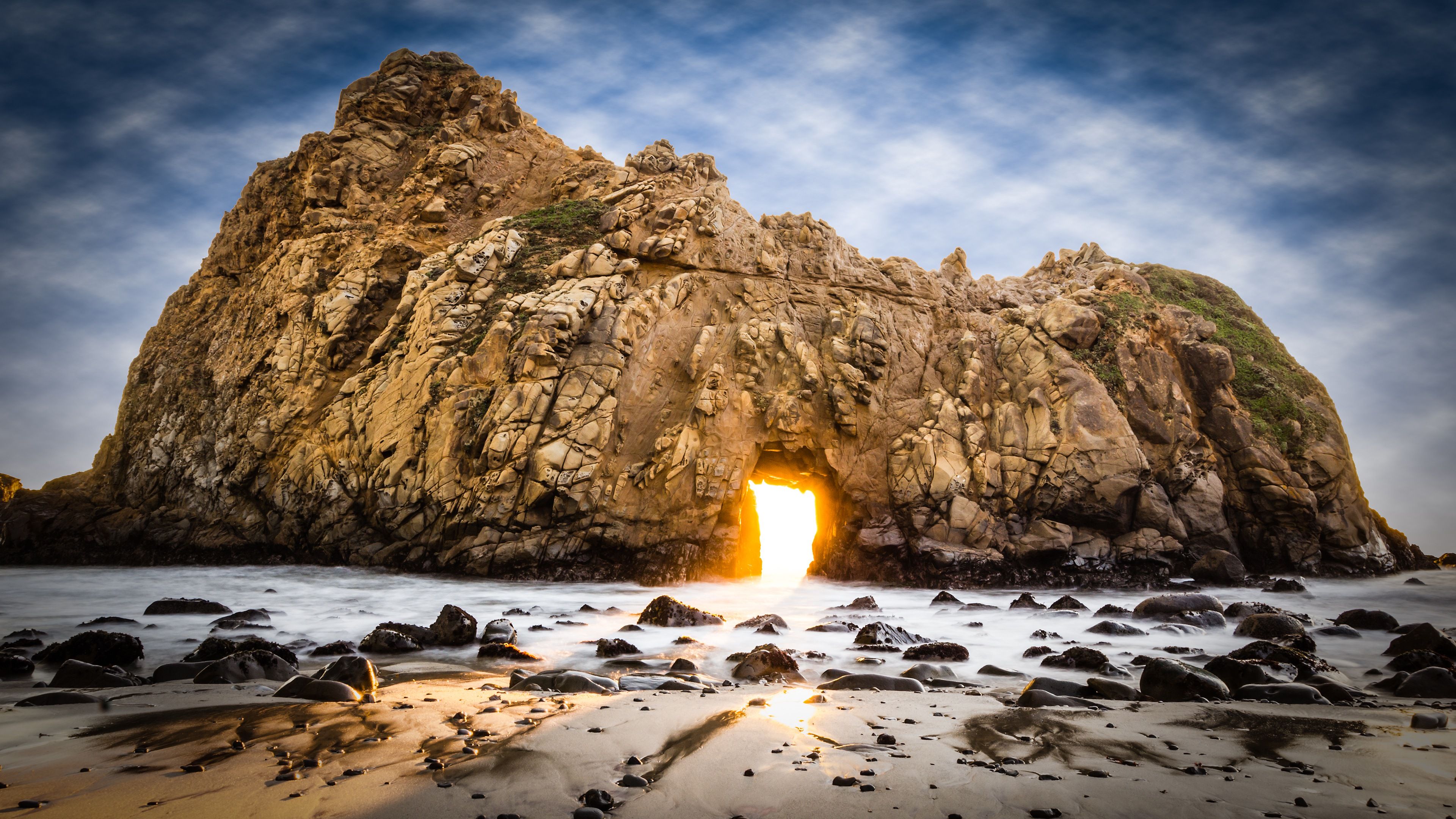 Rock Formation On Coast Of Spain 4K Wallpapers