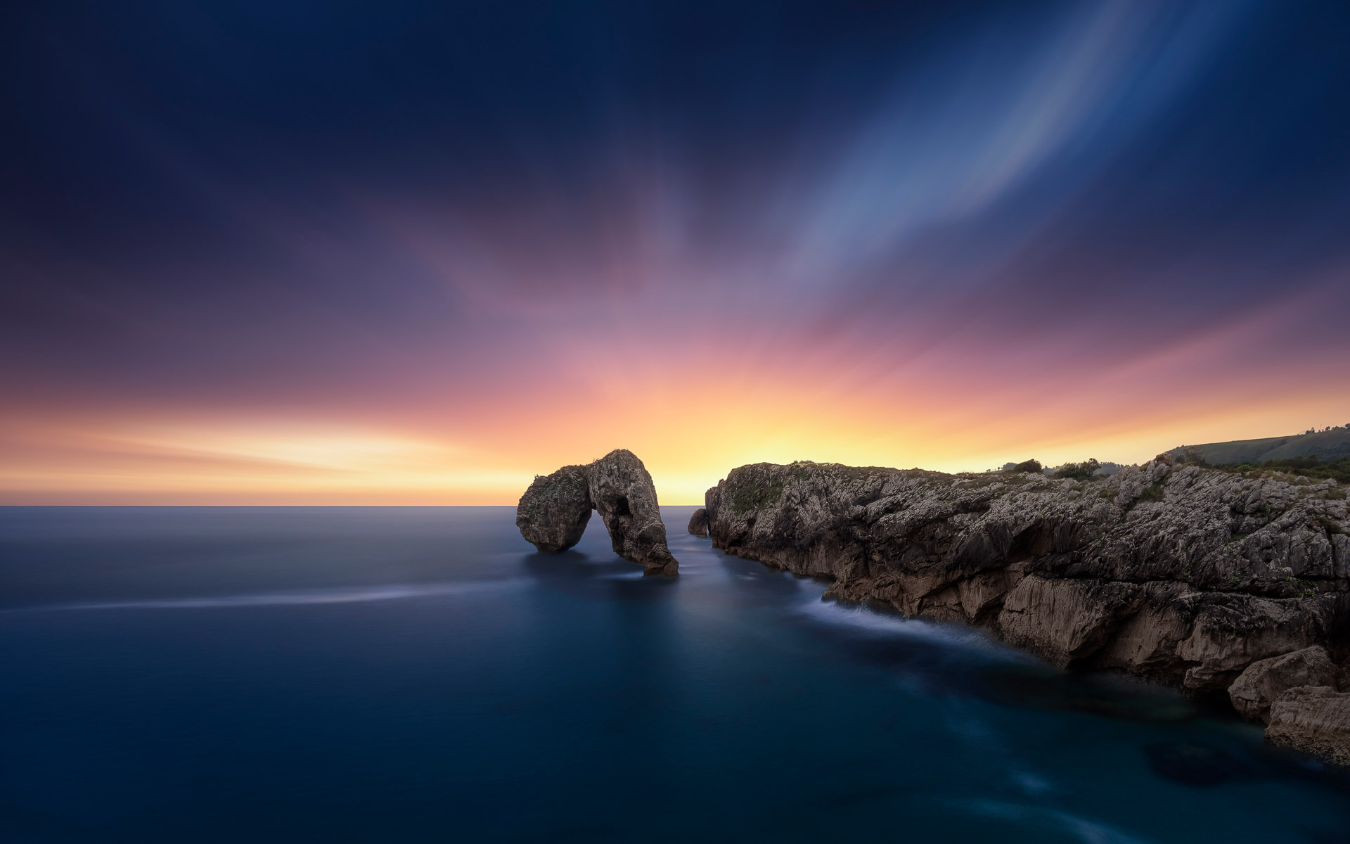 Rock Formation On Coast Of Spain 4K Wallpapers