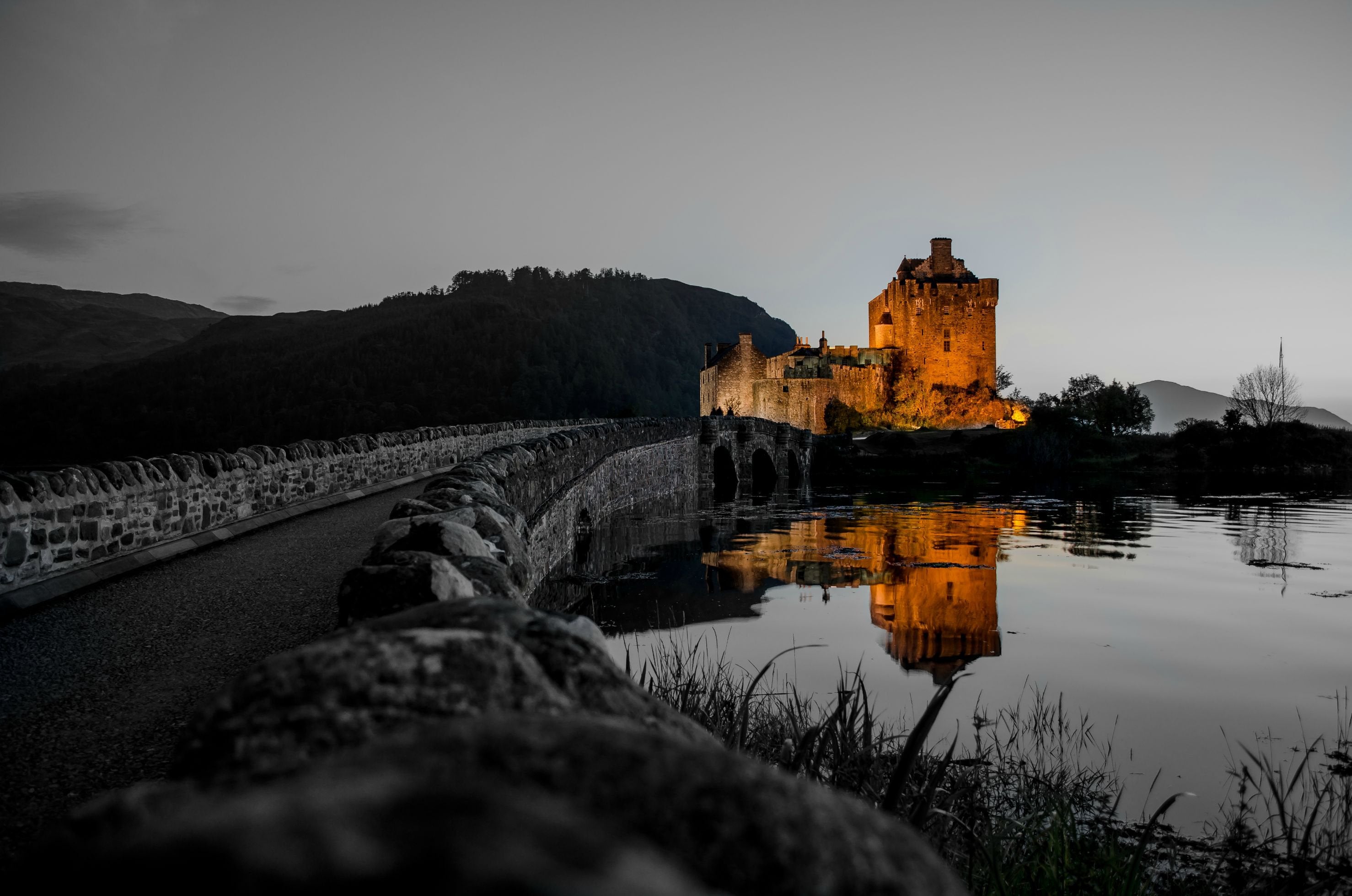 Scenery Night In Scotland Wallpapers