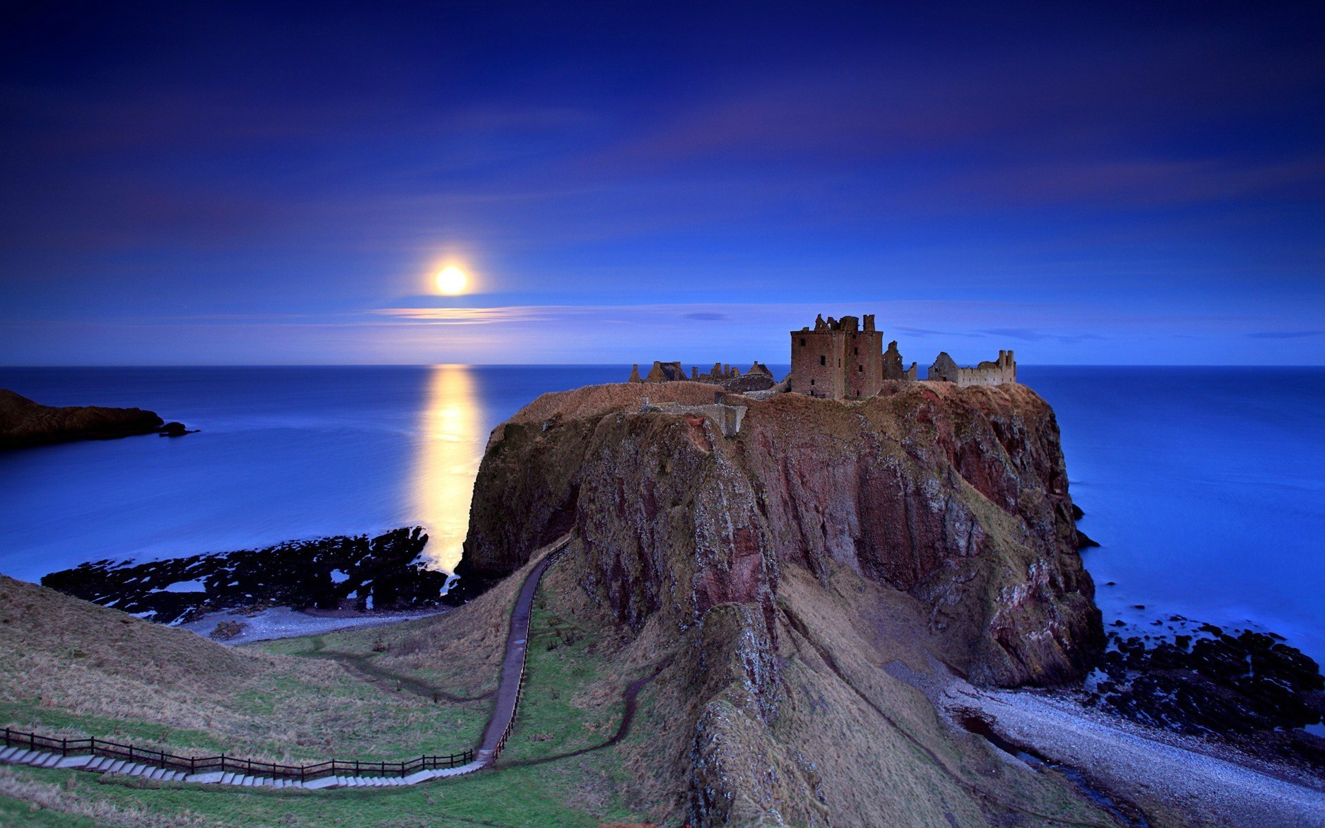 Scenery Night In Scotland Wallpapers