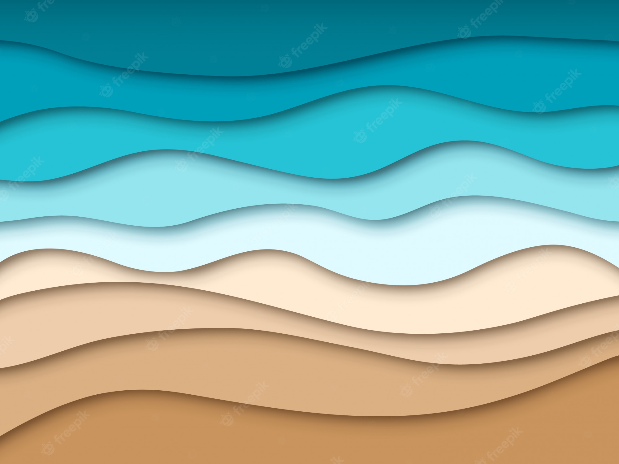 Sea Gradient Shore Wallpapers