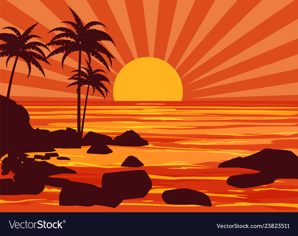 Sea Shore And Sunset Wallpapers