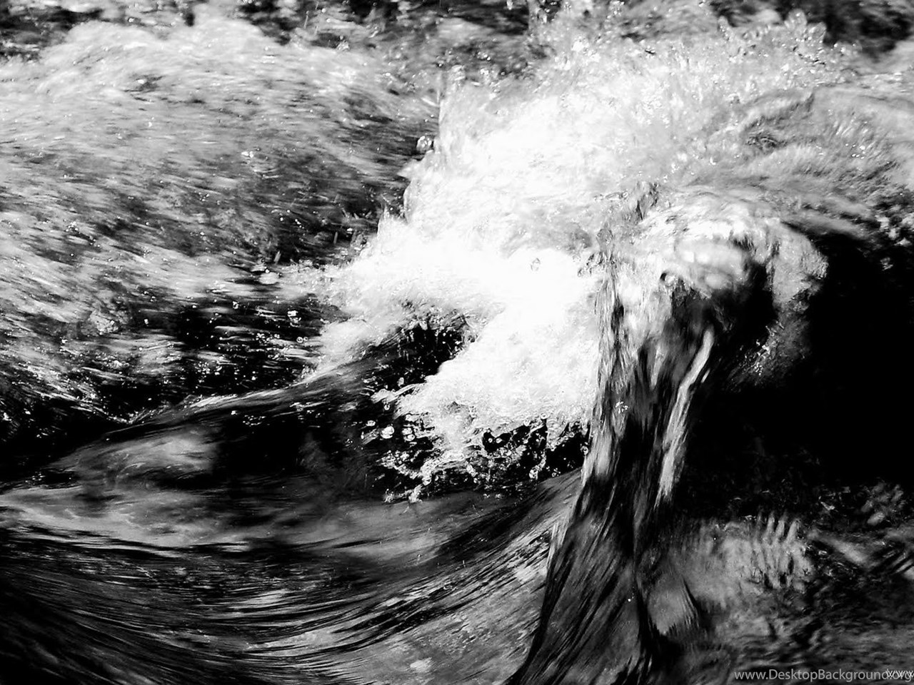 Sea With Big Waves Monochrome Wallpapers