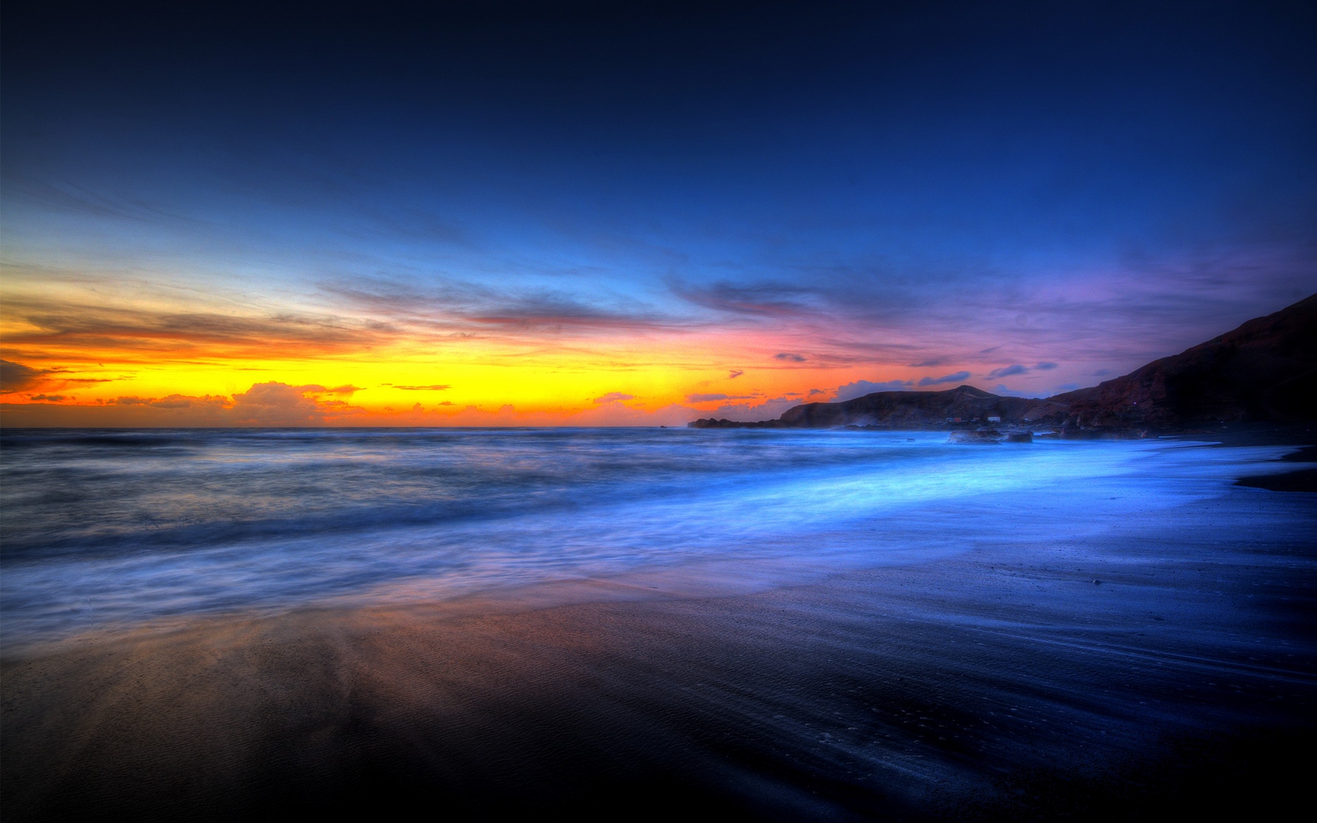 Seashore Colorful Sunset Wallpapers