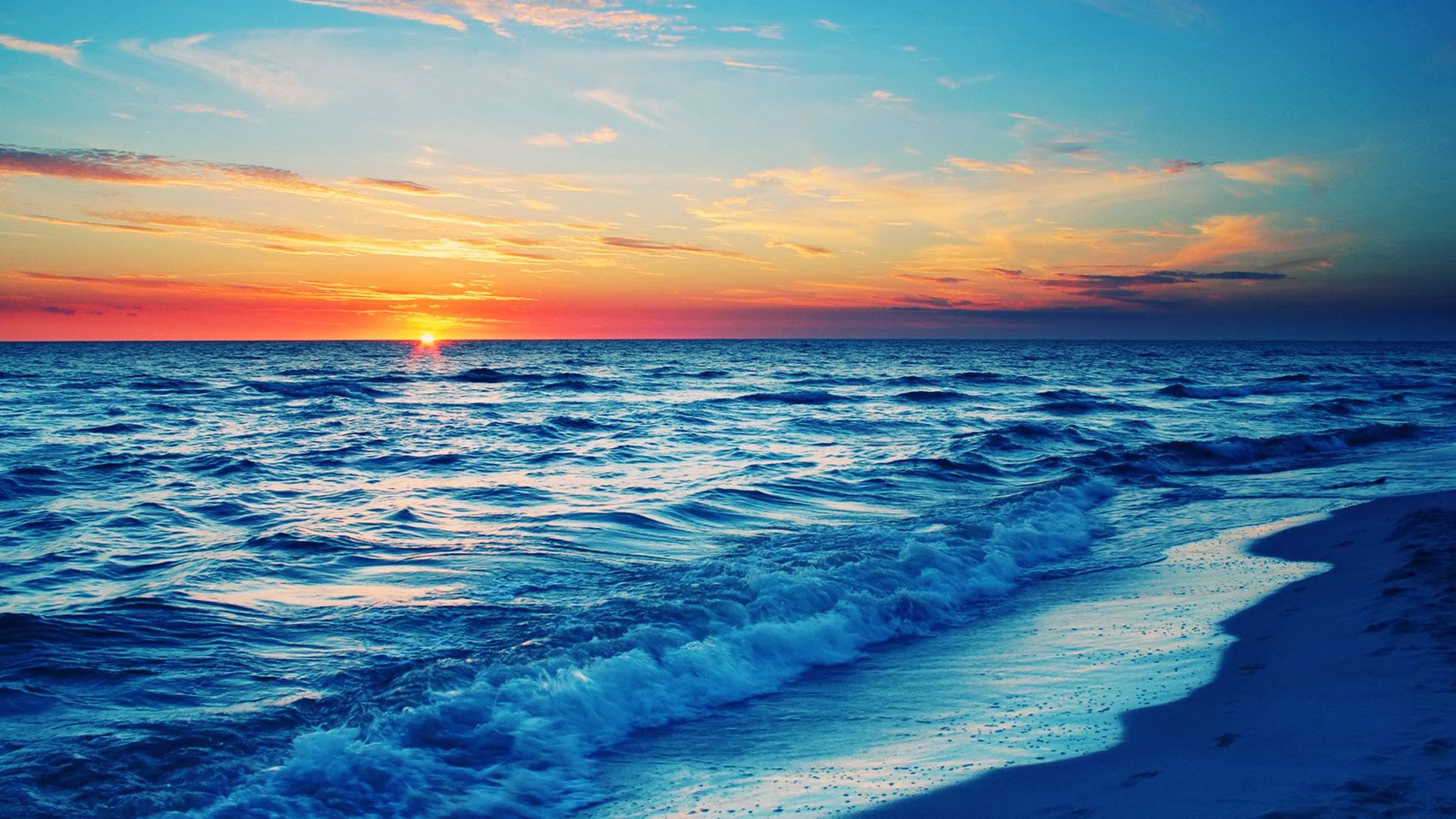 Seashore Colorful Sunset Wallpapers