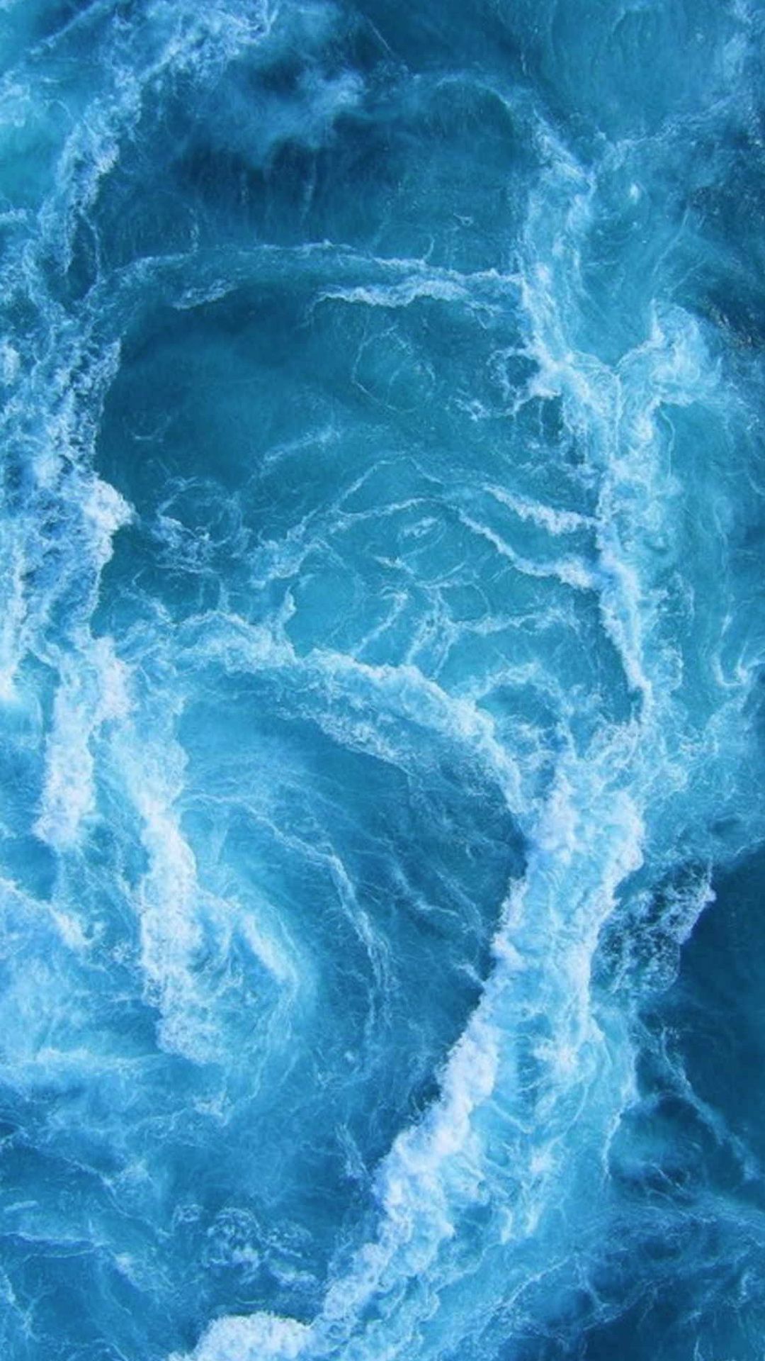 Simple Blue Dark Sea Waves Wallpapers