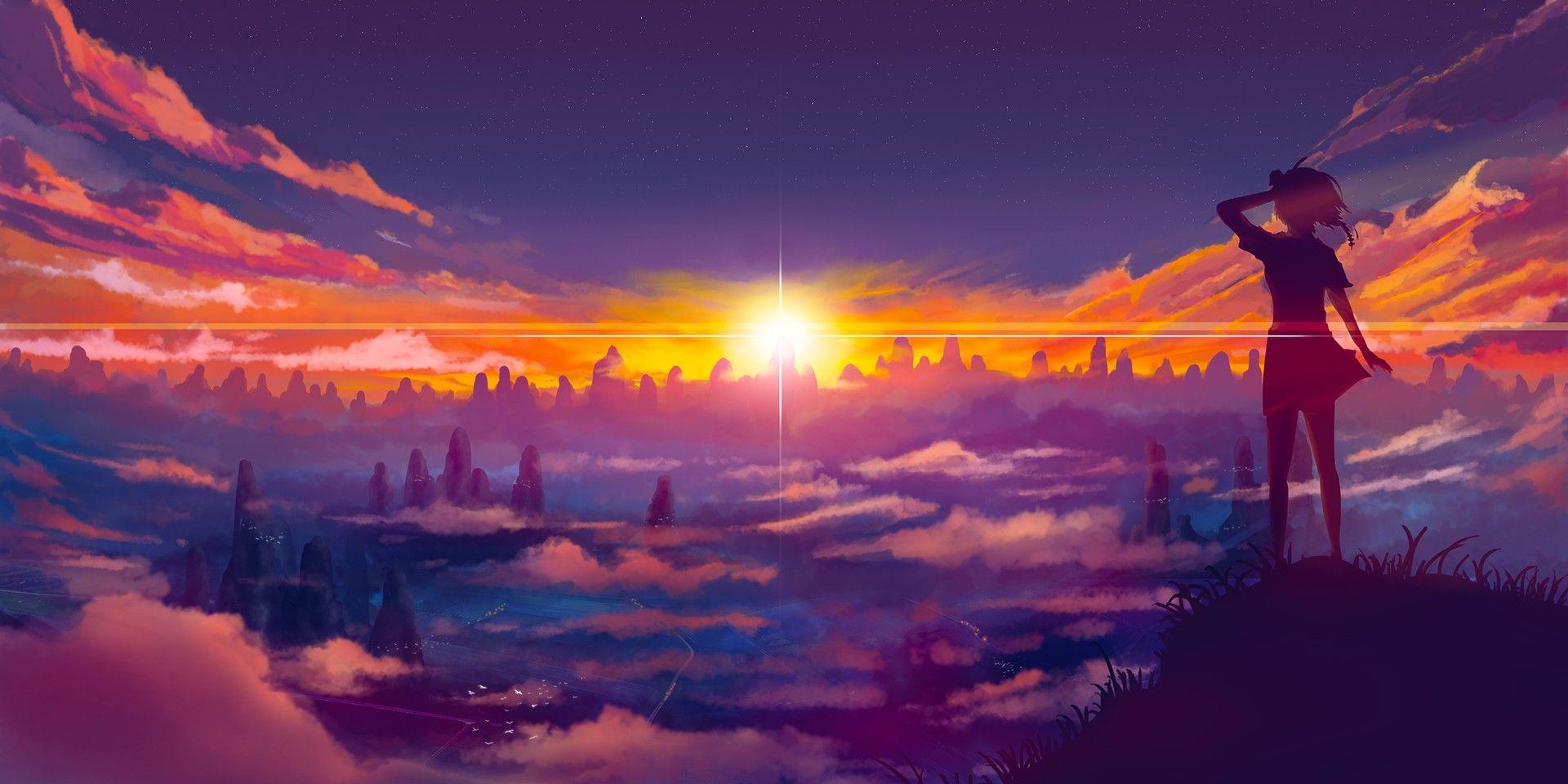 Sky Sunset Animeart Wallpapers