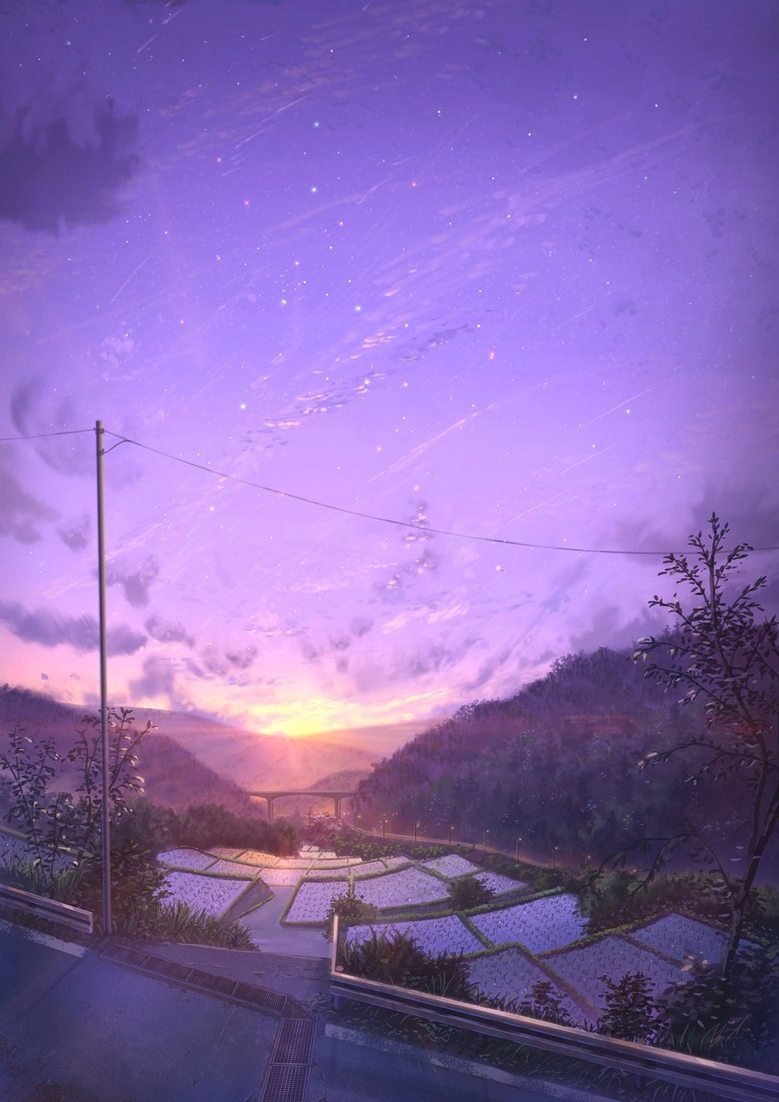 Sky Sunset Animeart Wallpapers