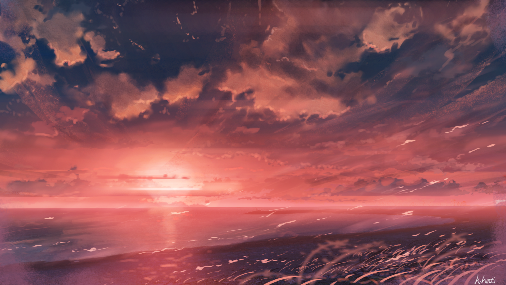 Sky Sunset Animeart Wallpapers