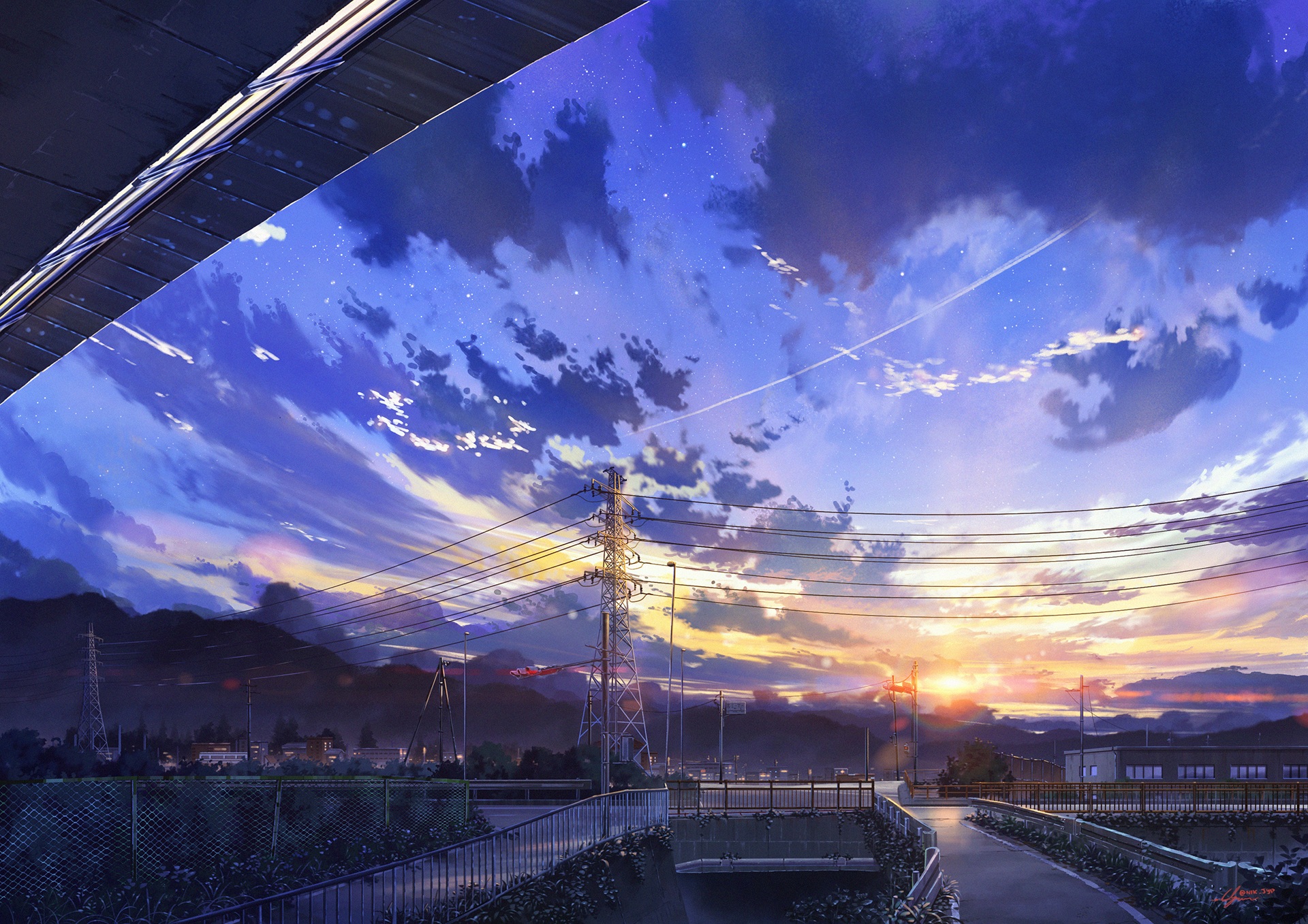 Sky Sunset Animeart Wallpapers