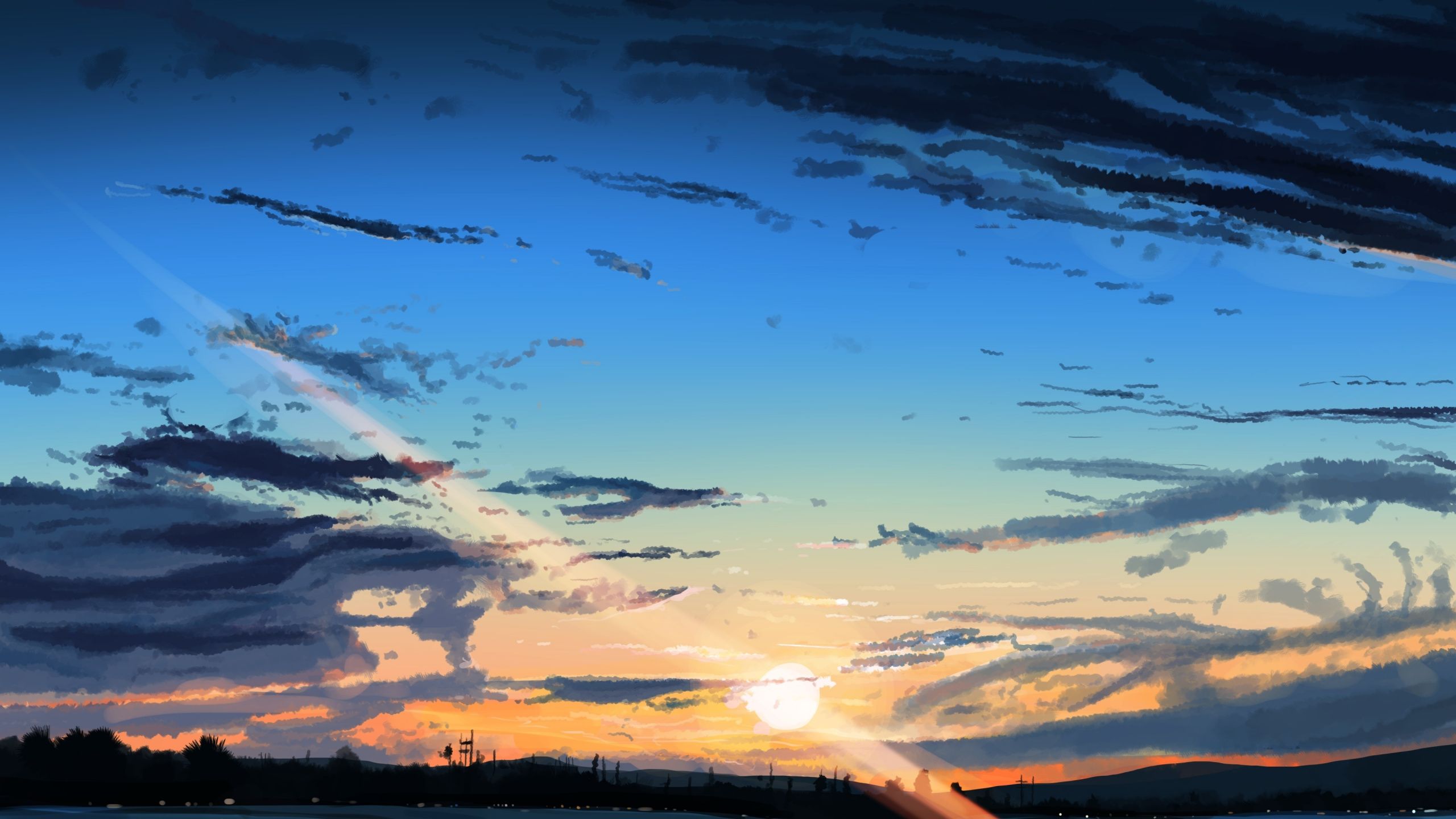 Sky Sunset Animeart Wallpapers