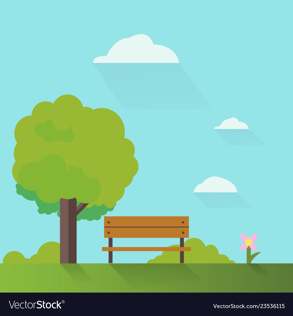 Sky, Bench And Trees Wallpapers