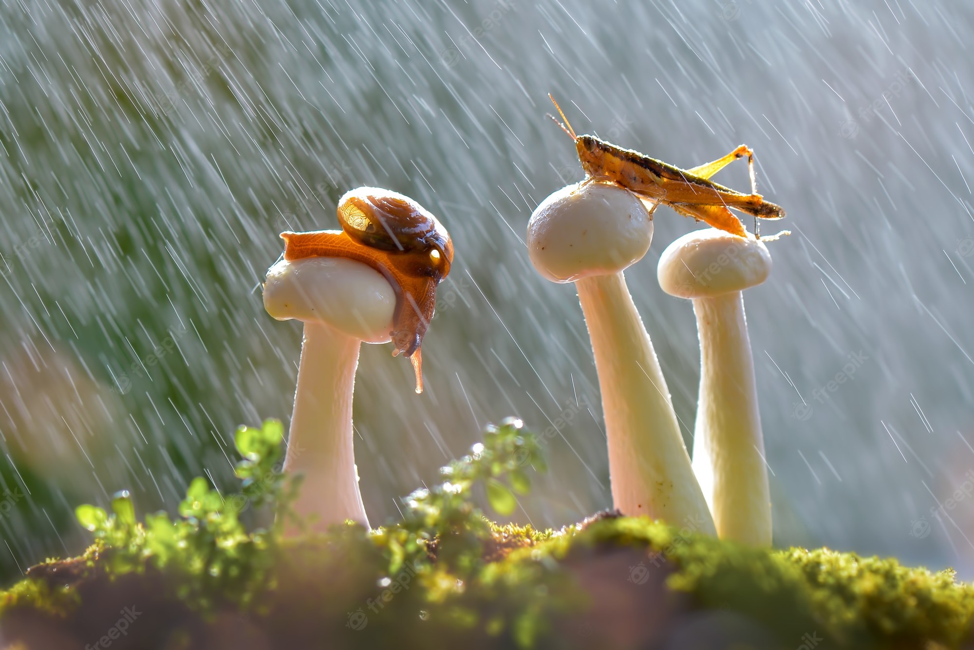 Snail And Mushroom Photography Wallpapers