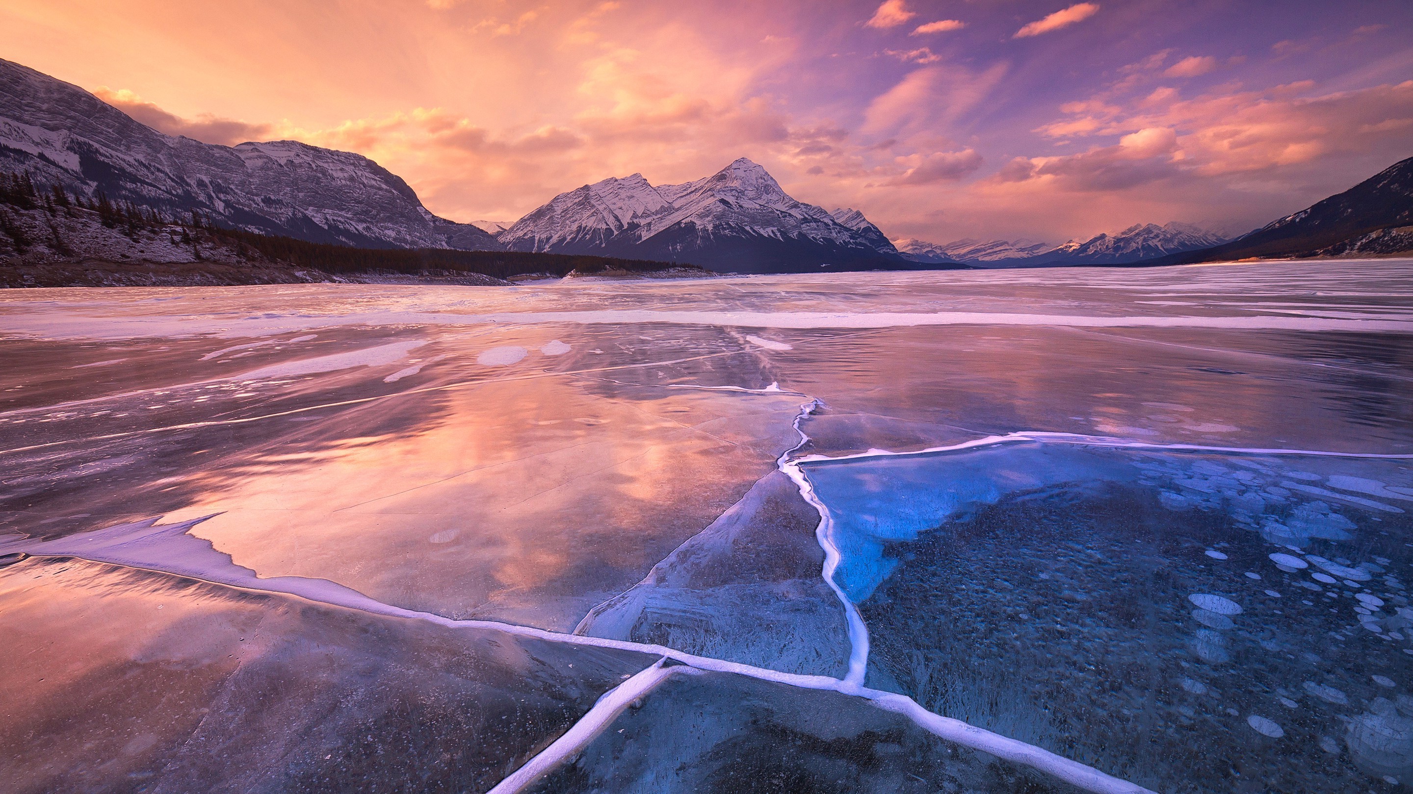 Snow Mountains Reflection On Lake Landscape Wallpapers