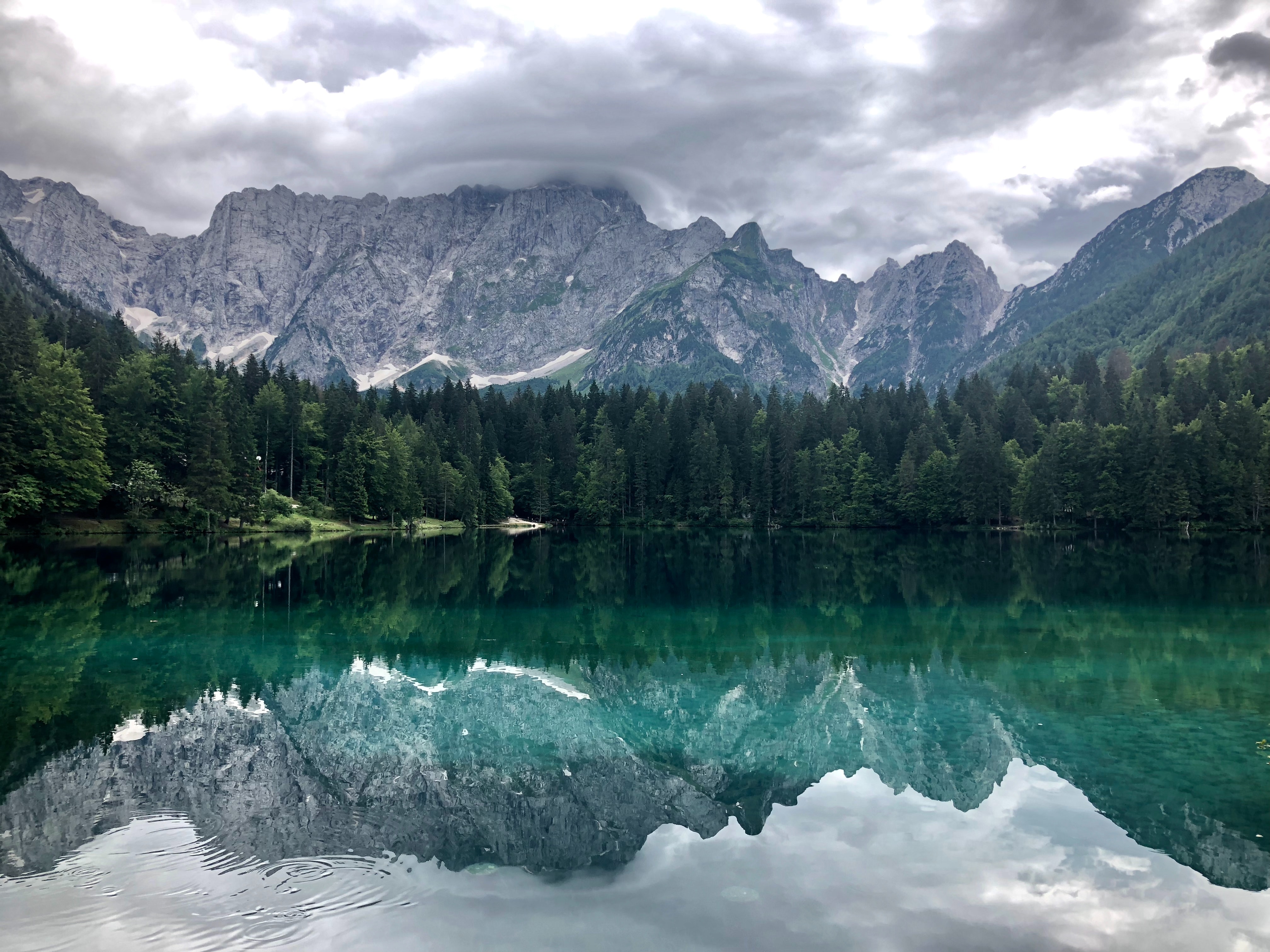 Snow Mountains Reflection On Lake Landscape Wallpapers